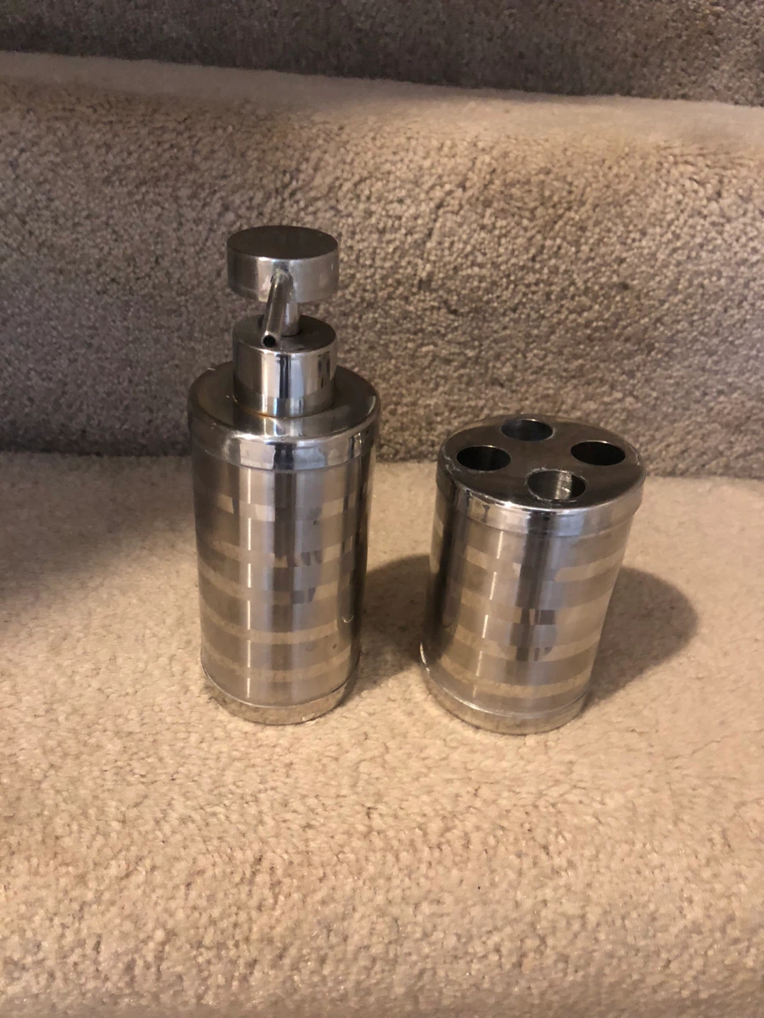 Bathroom Dispenser and Toothbrush Holder Set - photo 2