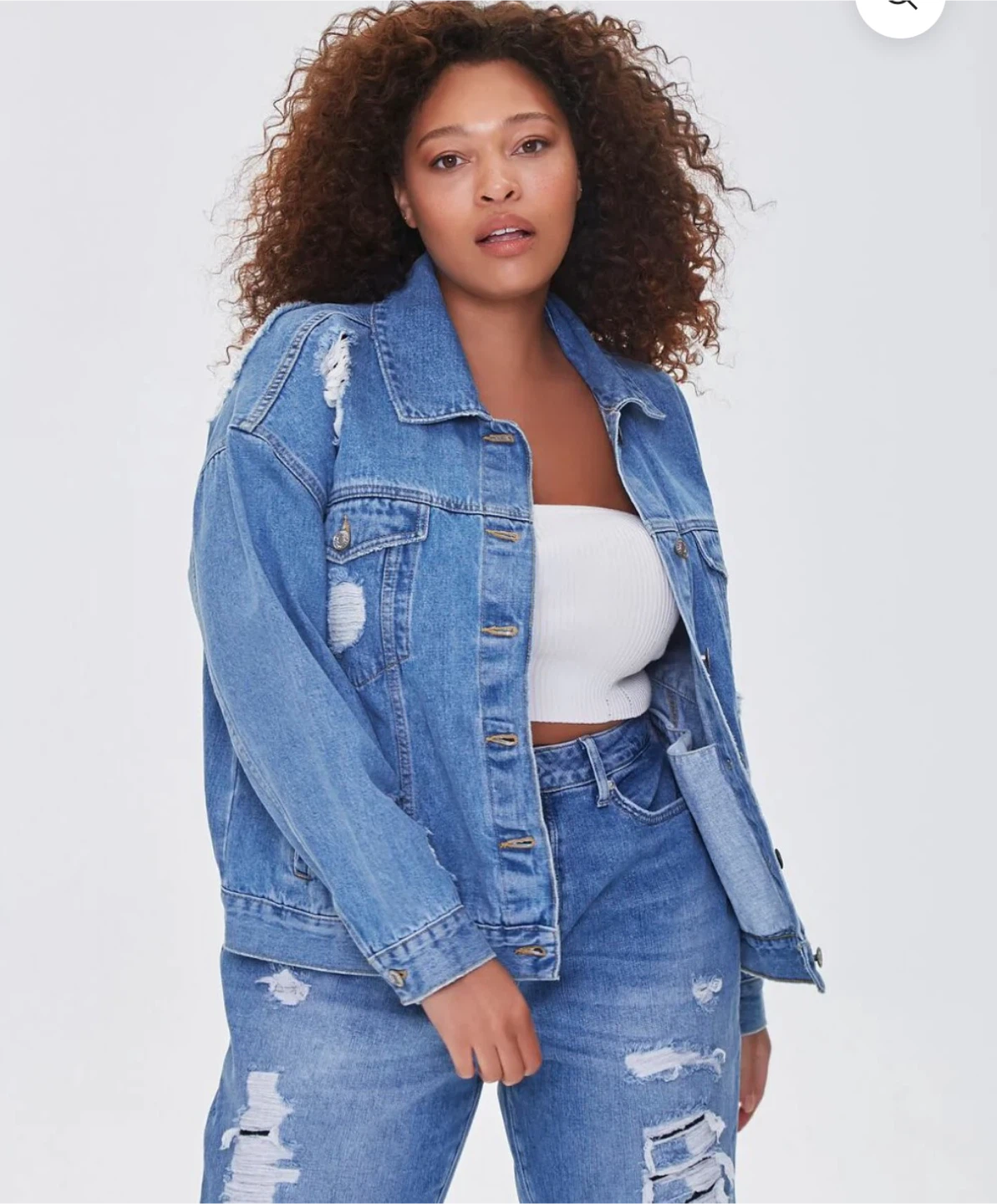Forever 21 Women's Distressed Denim Jacket