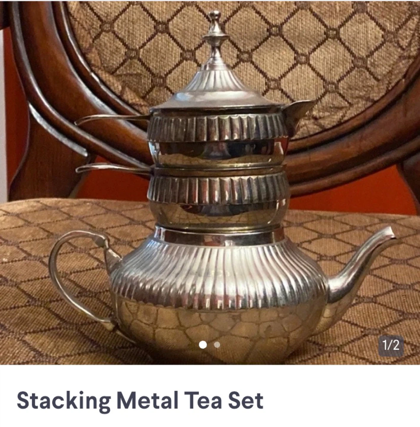 Stacking Metal Tea Set