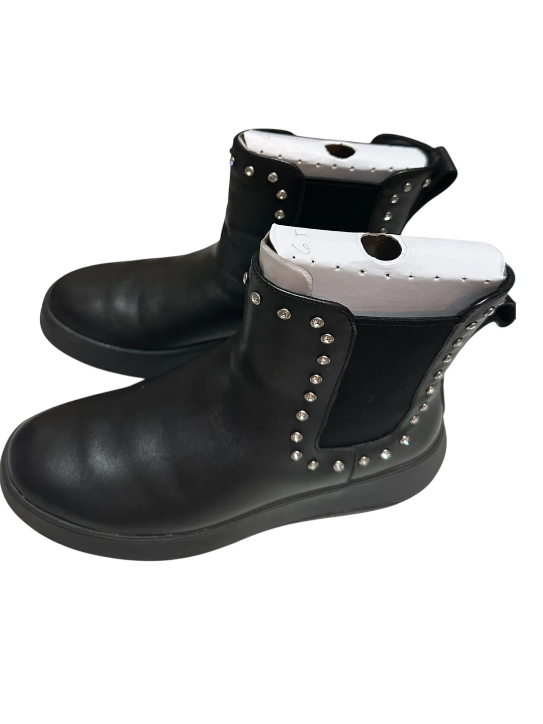 FitFlop Studded Chelsea Boots Black Leather Size 7