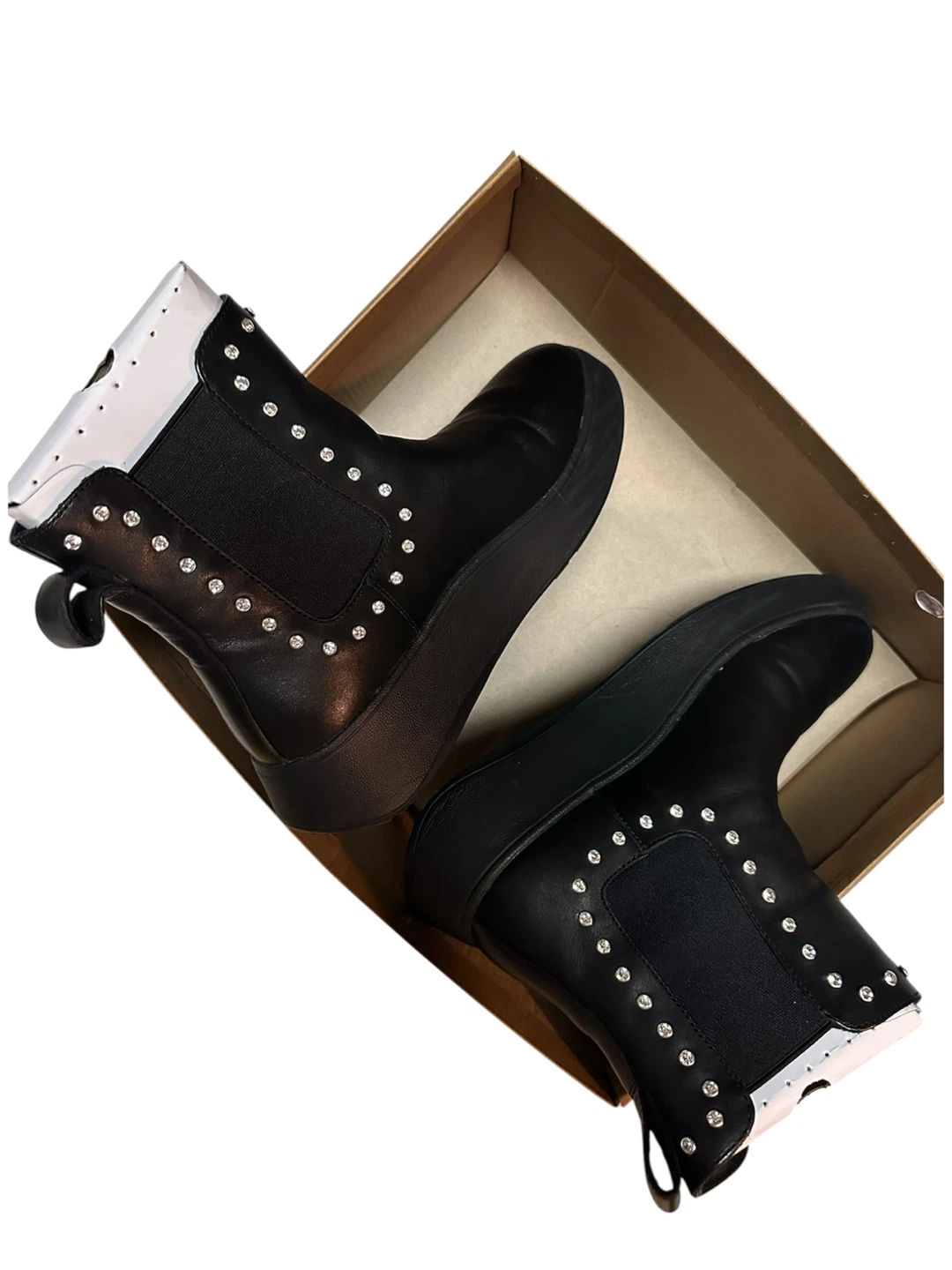 FitFlop Studded Chelsea Boots Black Leather Size 7 - photo 4