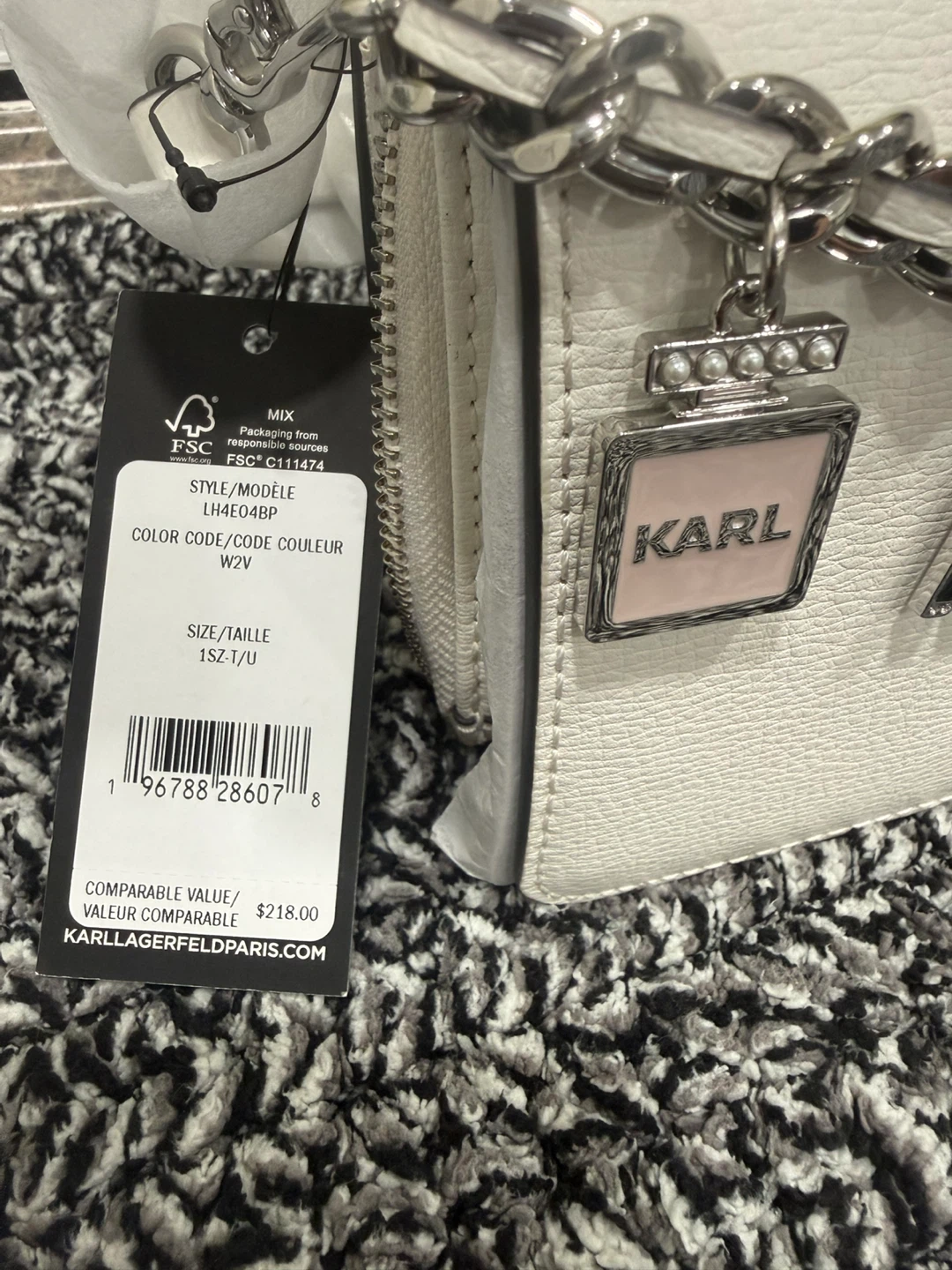 Karl Lagerfeld White Crossbody Bag with Charms - photo 4