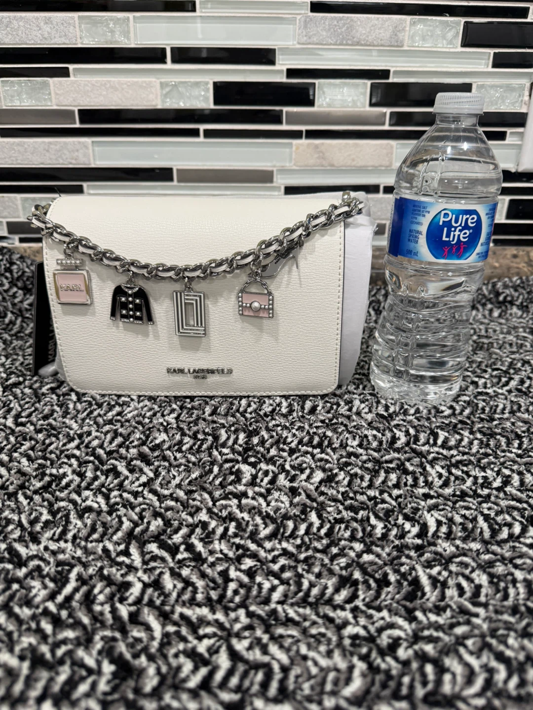 Karl Lagerfeld White Crossbody Bag with Charms - photo 5