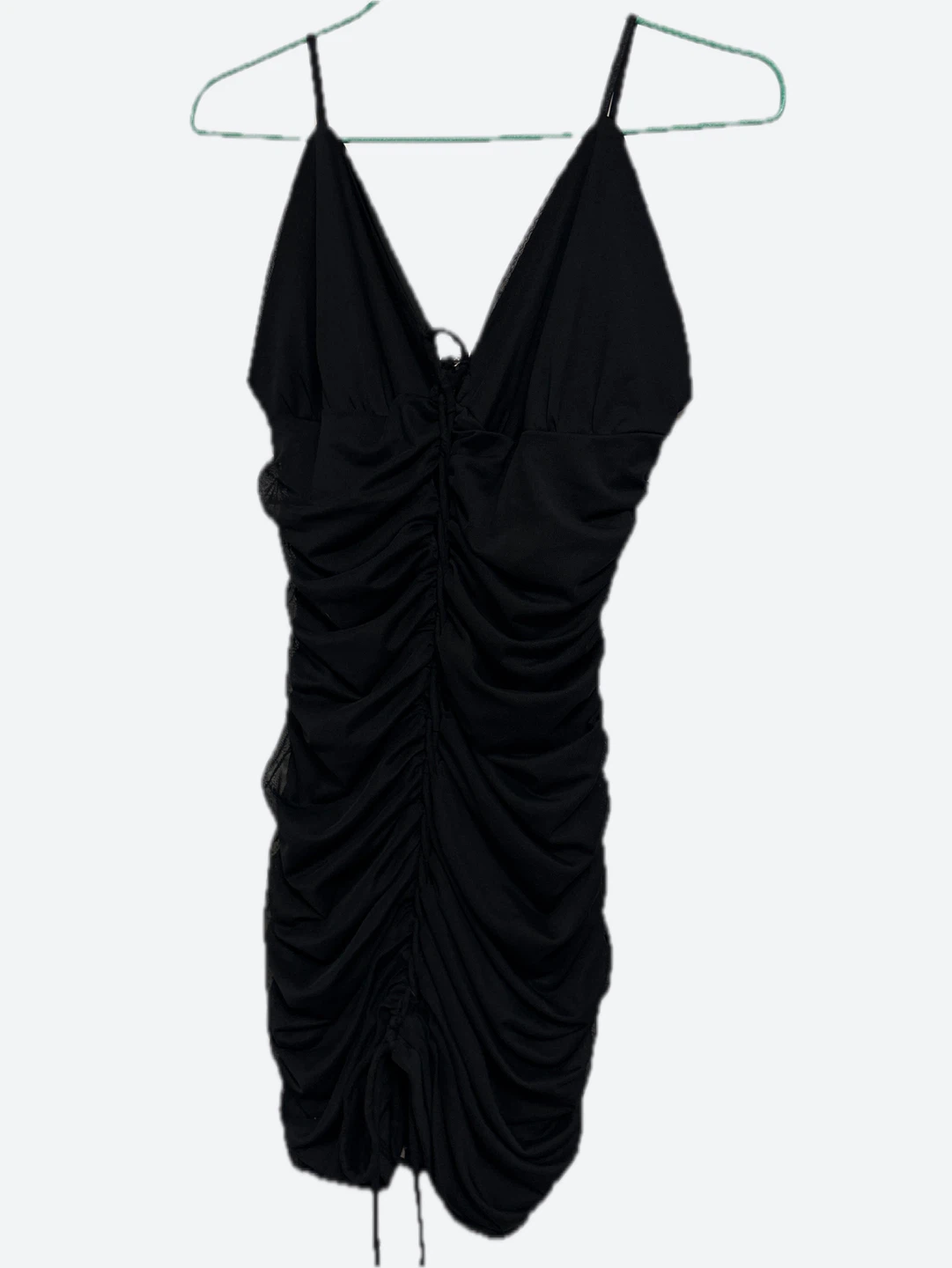 Black Ruched Bodycon Dress