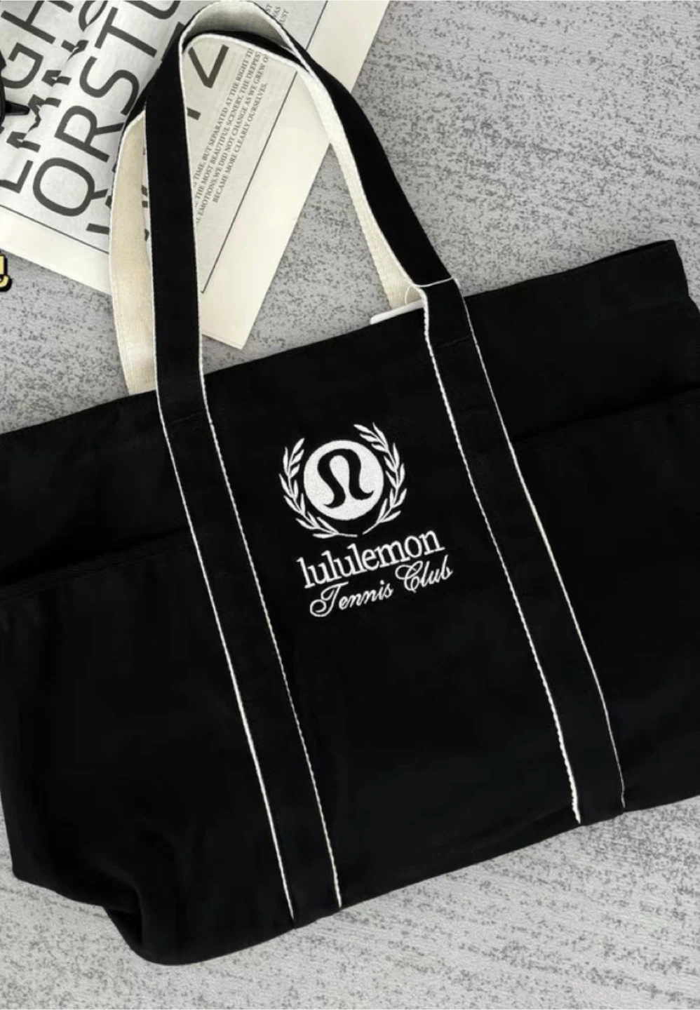 Lululemon Tennis Club Black Tote Bag