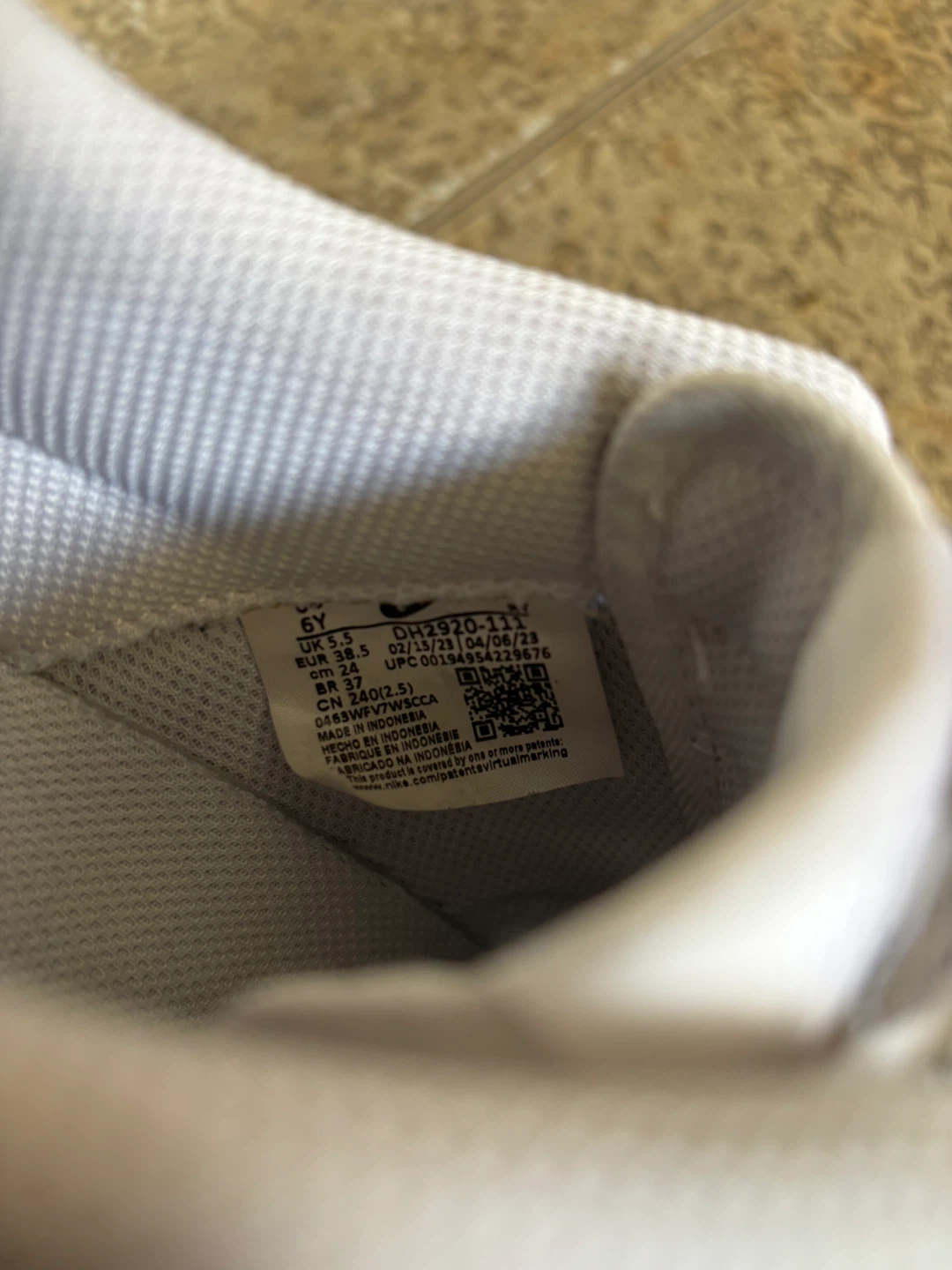 Nike Air Force 1 '07 Shoes - White 6Y - photo 3
