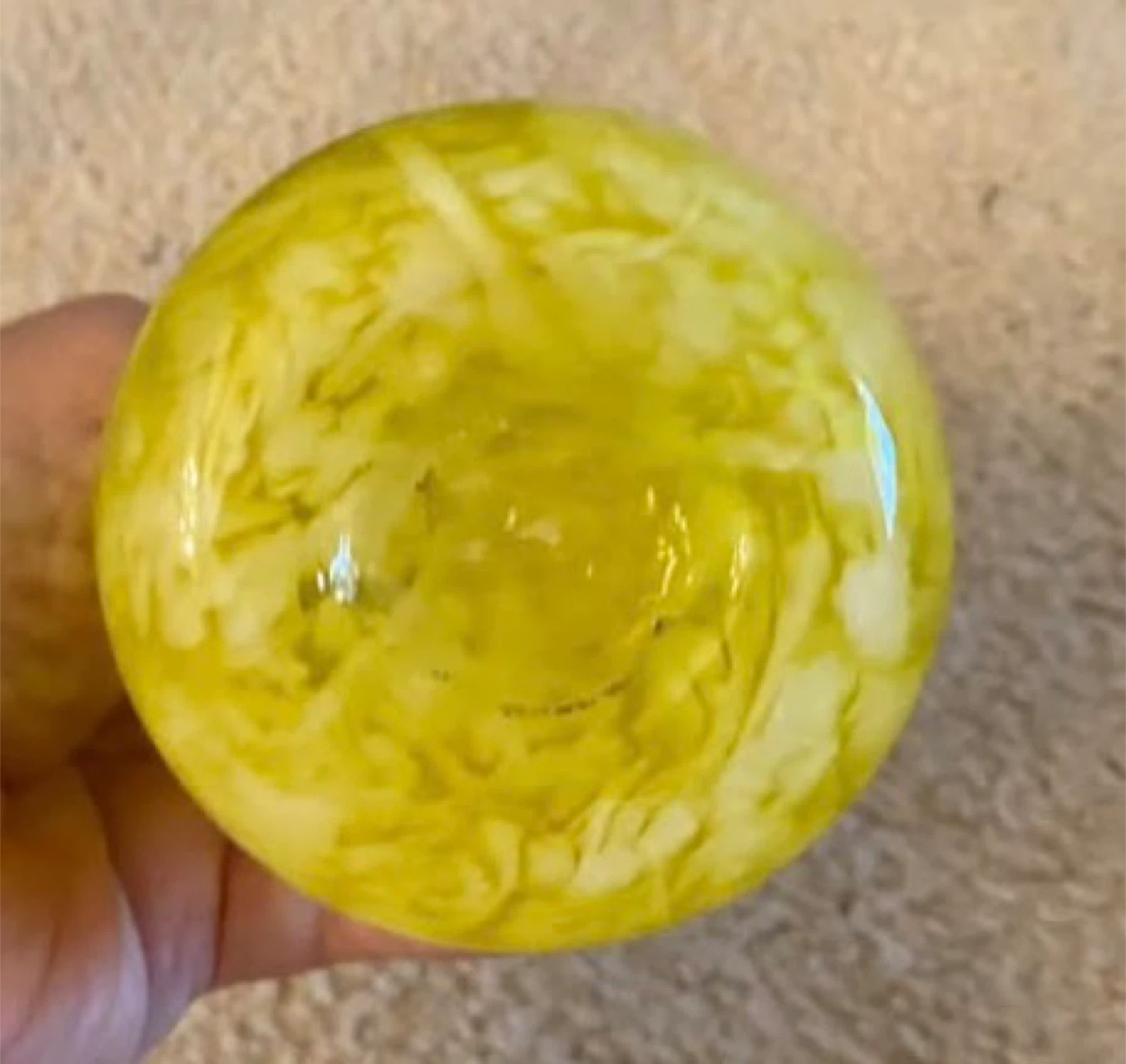 Yellow Swirl Glass Vase - photo 2