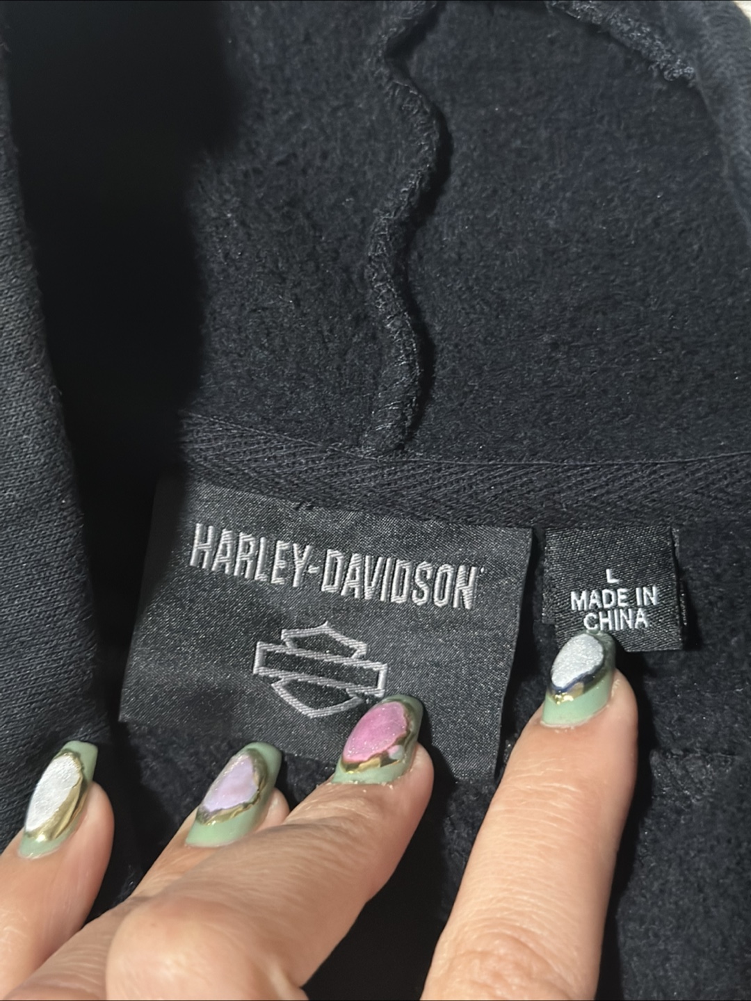 Harley-Davidson Black Hoodie Sweatshirt Size L - photo 2