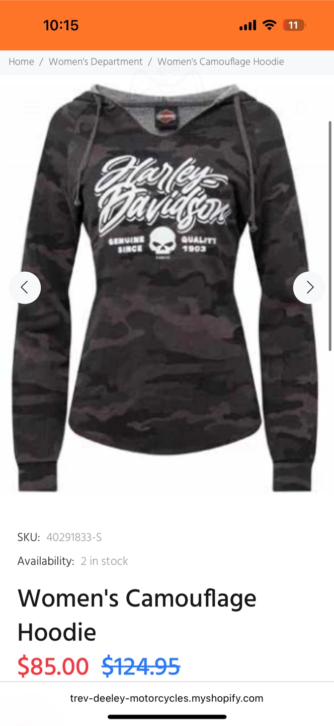 Harley-Davidson Women's Camouflage Hoodie XL - photo 4