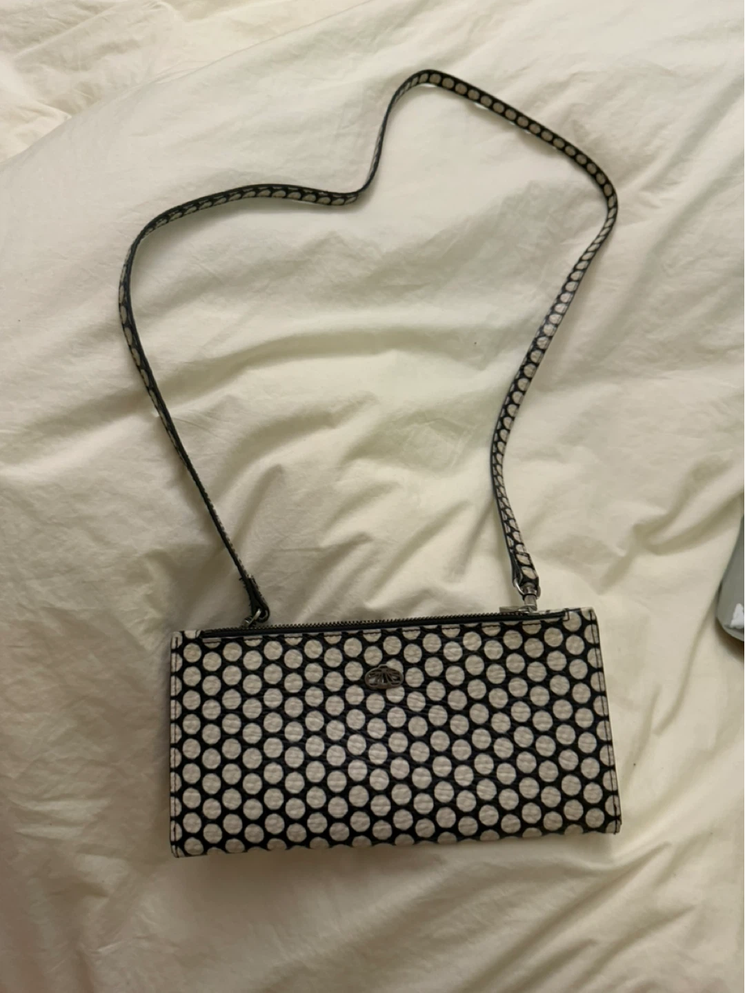 Black & White Polka Dot Wallet/Crossbody Bag