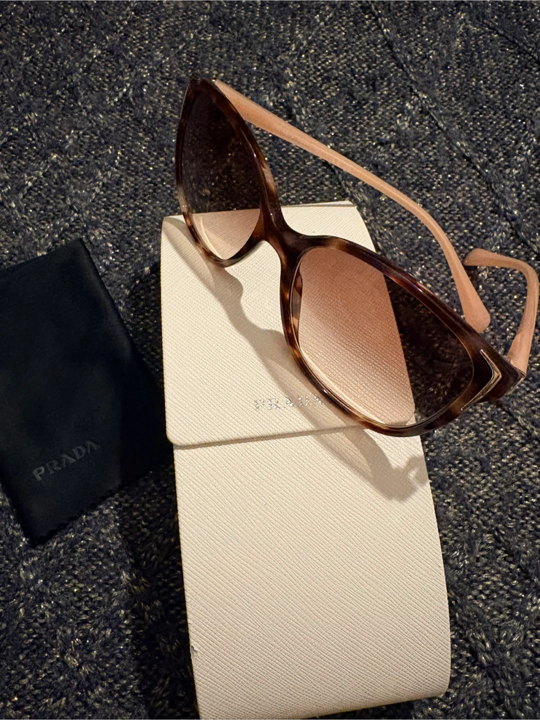 Authentic Brand New Prada polarized havana brown sunglasses