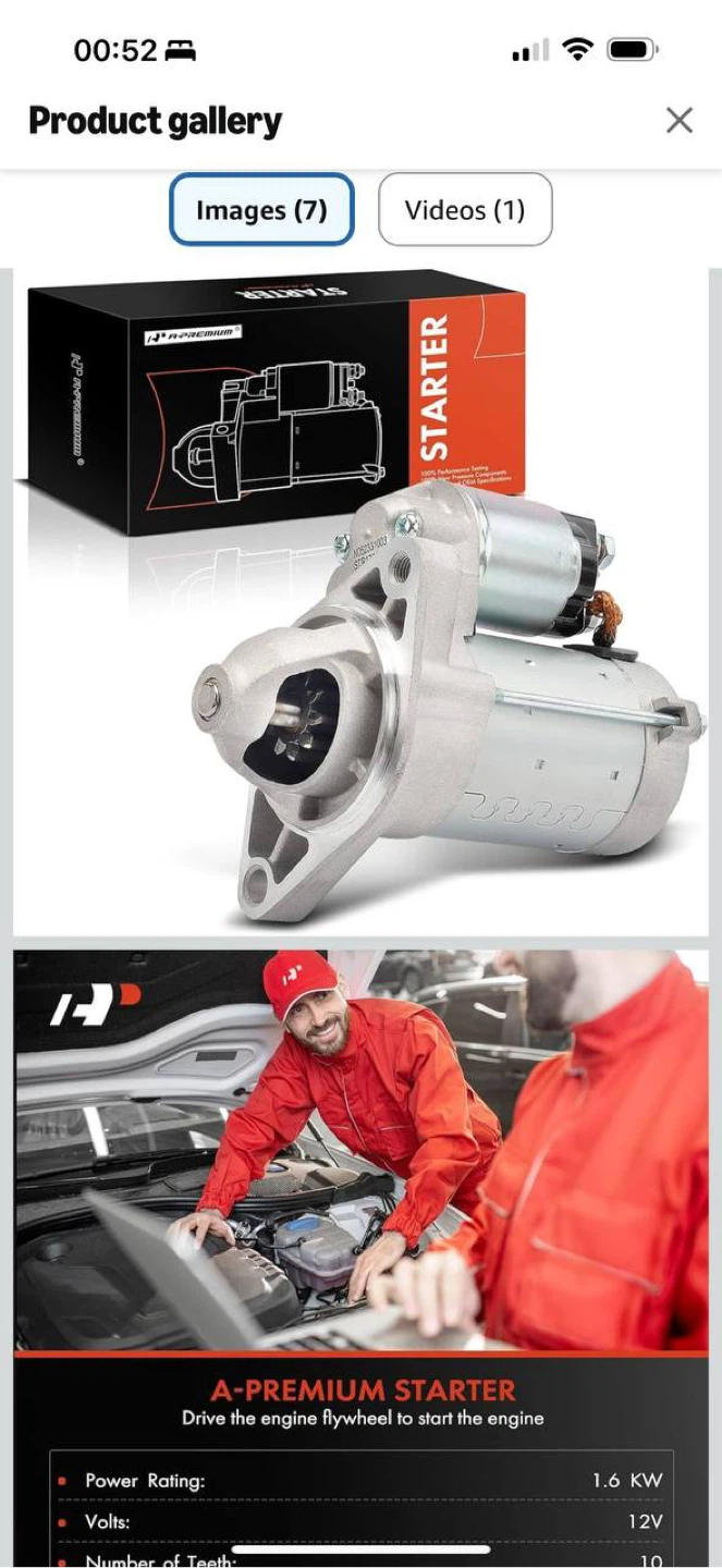 A-Premium Starter Motor for Toyota Yaris / Echo / Scion xA xB 2 - photo 5