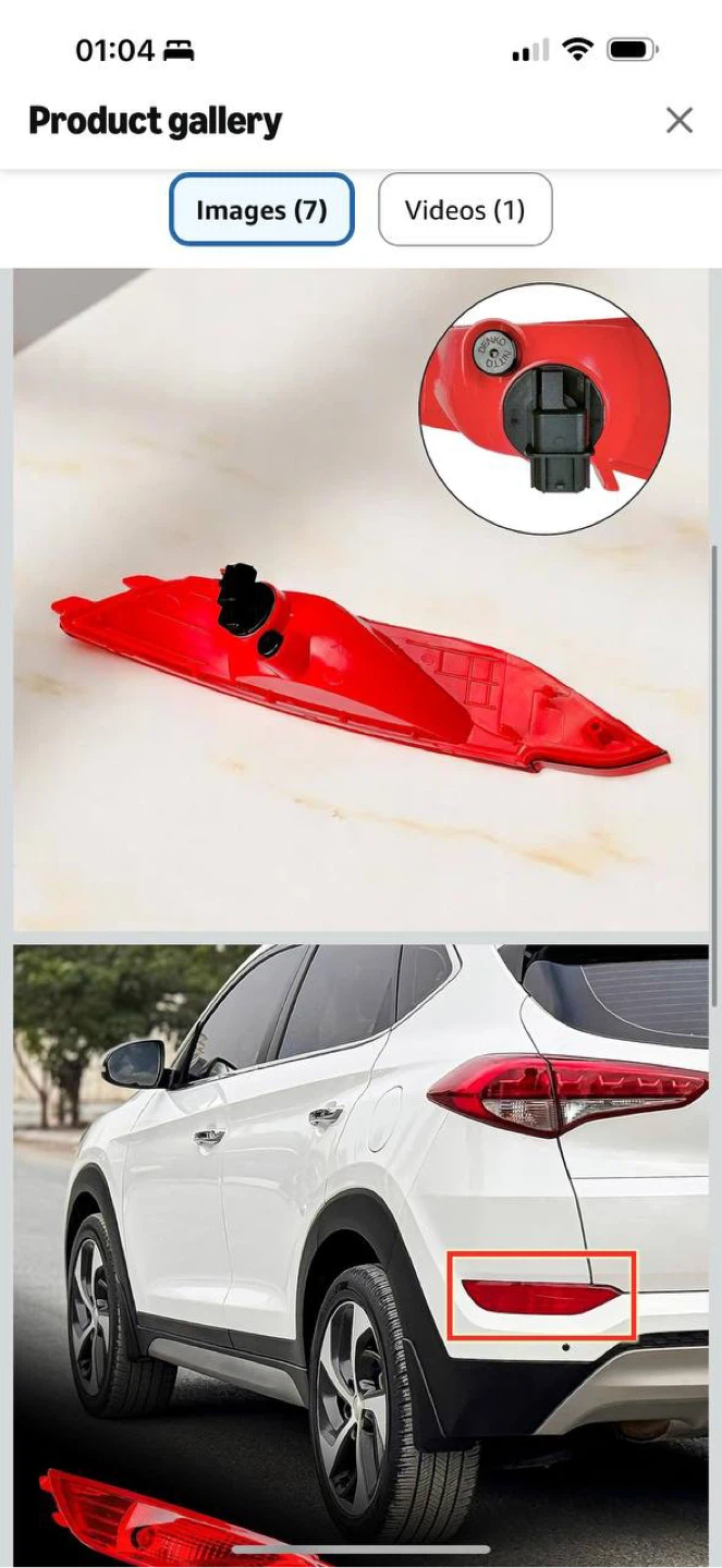 Hyundai Tucson Rear Left Bumper Reflector / Tail Light 2015-2018 - photo 2