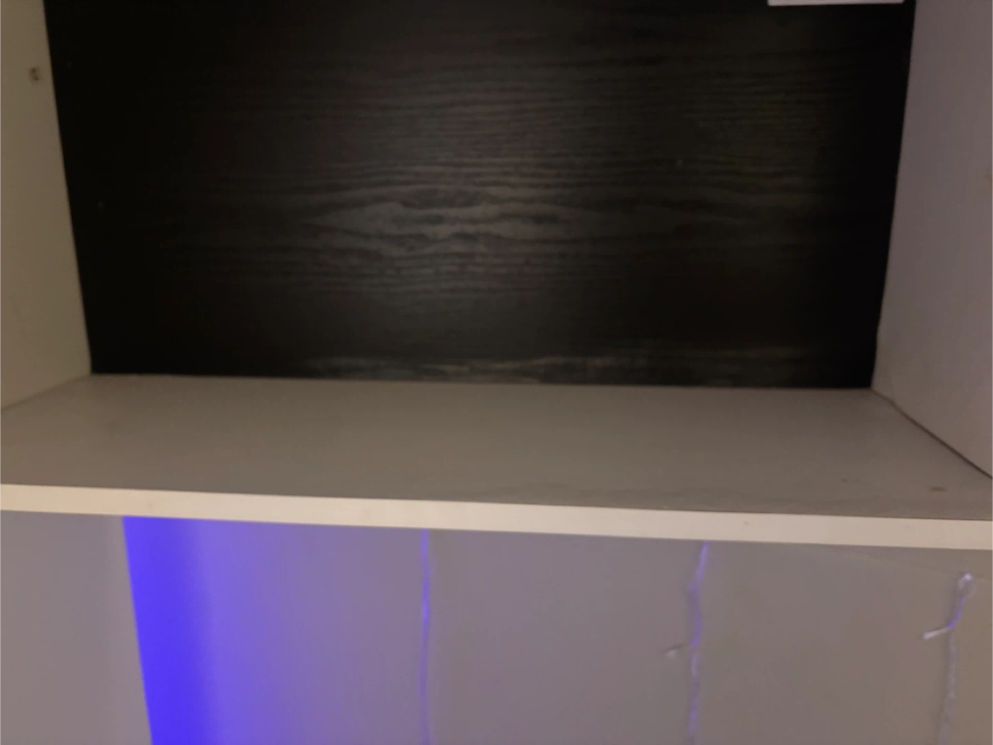 White Shelf Unit with Black Wood Grain Accent - photo 4