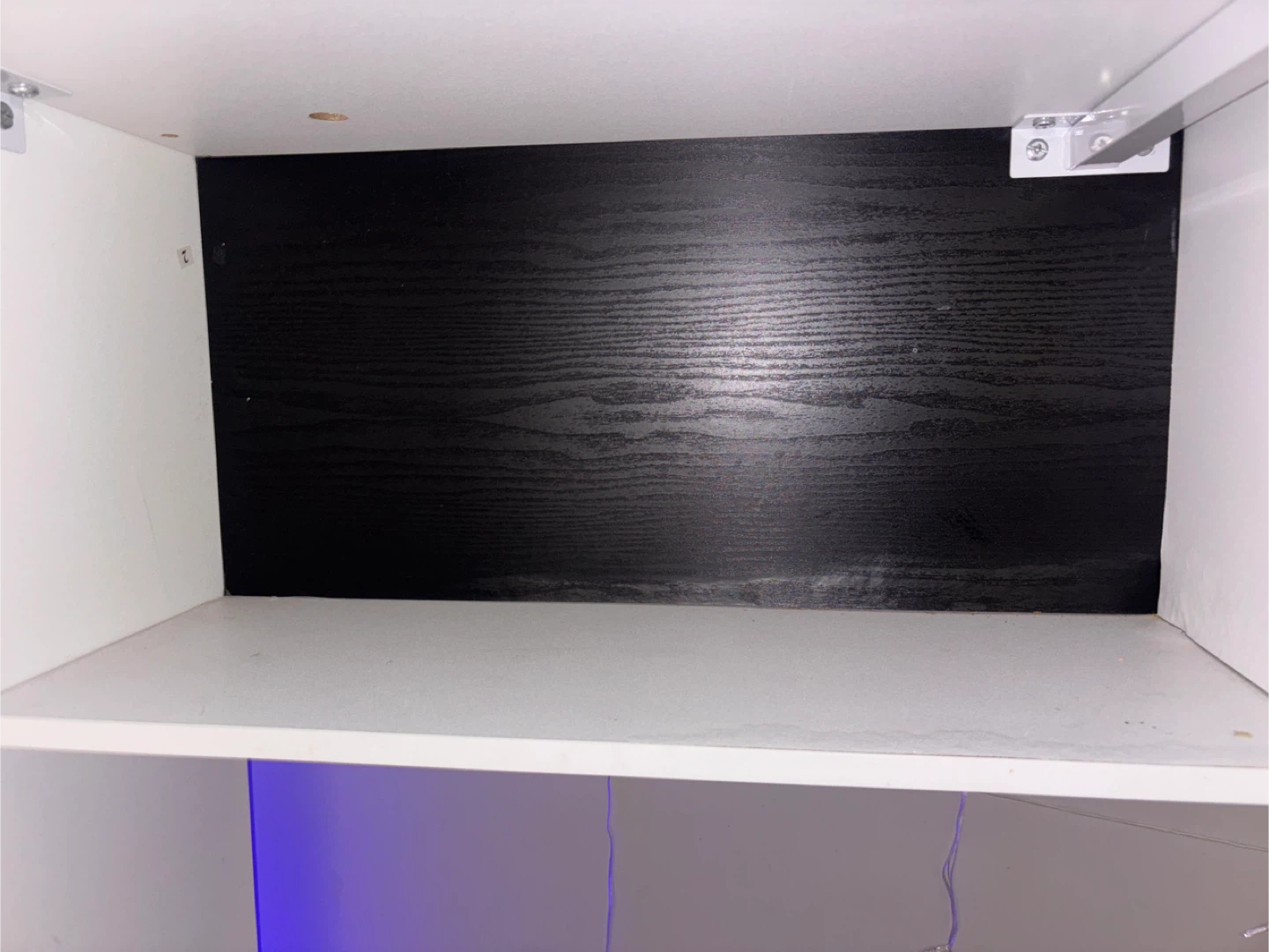 White Shelf Unit with Black Wood Grain Accent - photo 5