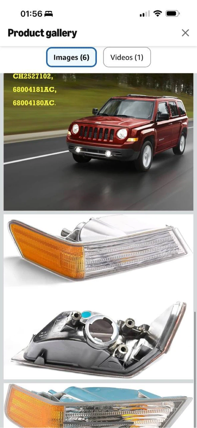 Jeep Patriot 2007–2017 Front Turn Signal Light Covers Left&Rig - photo 4