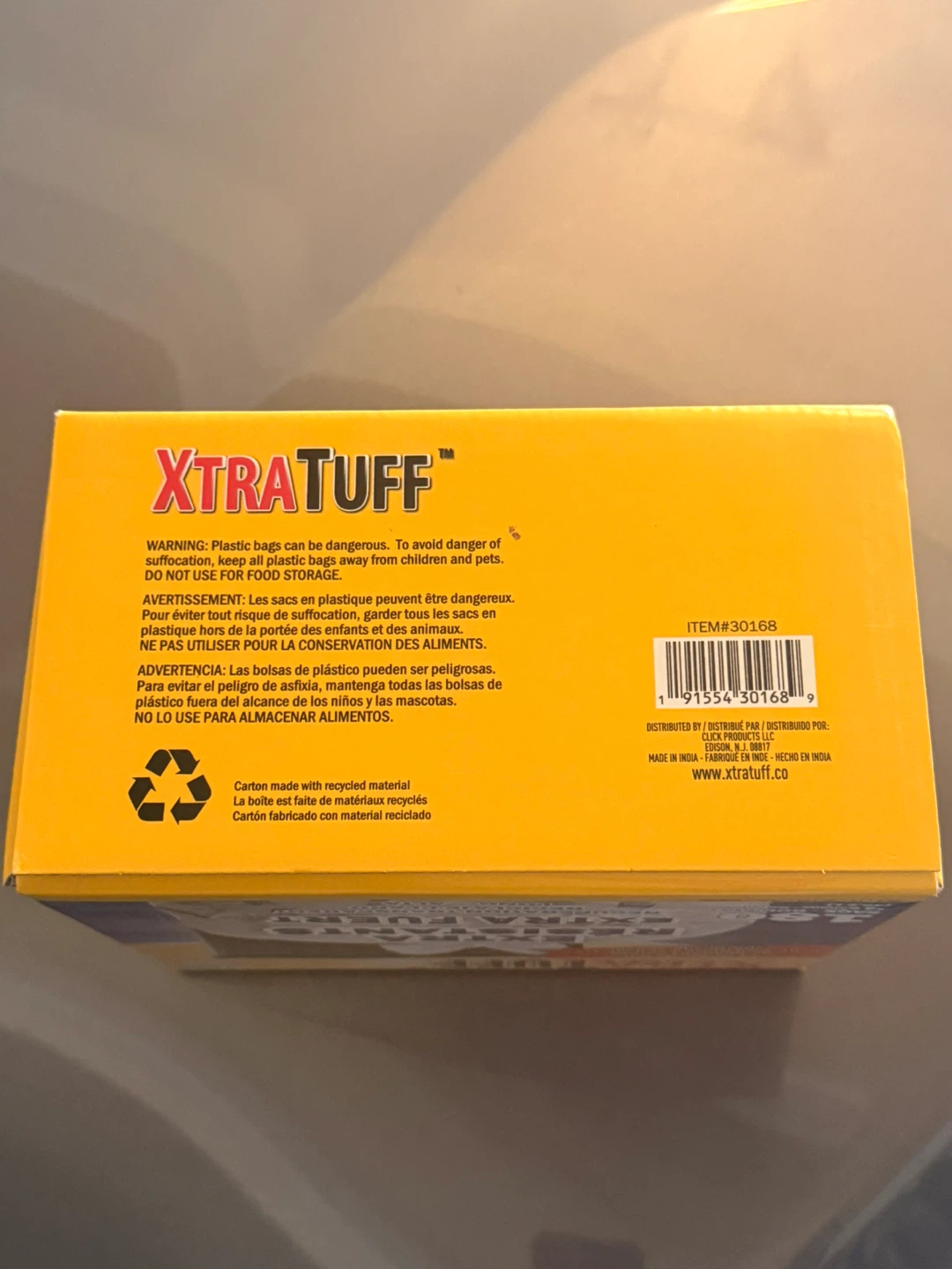 XtraTuff Tall Kitchen Trash Bags - 180 Count, Clear Recycling - photo 5