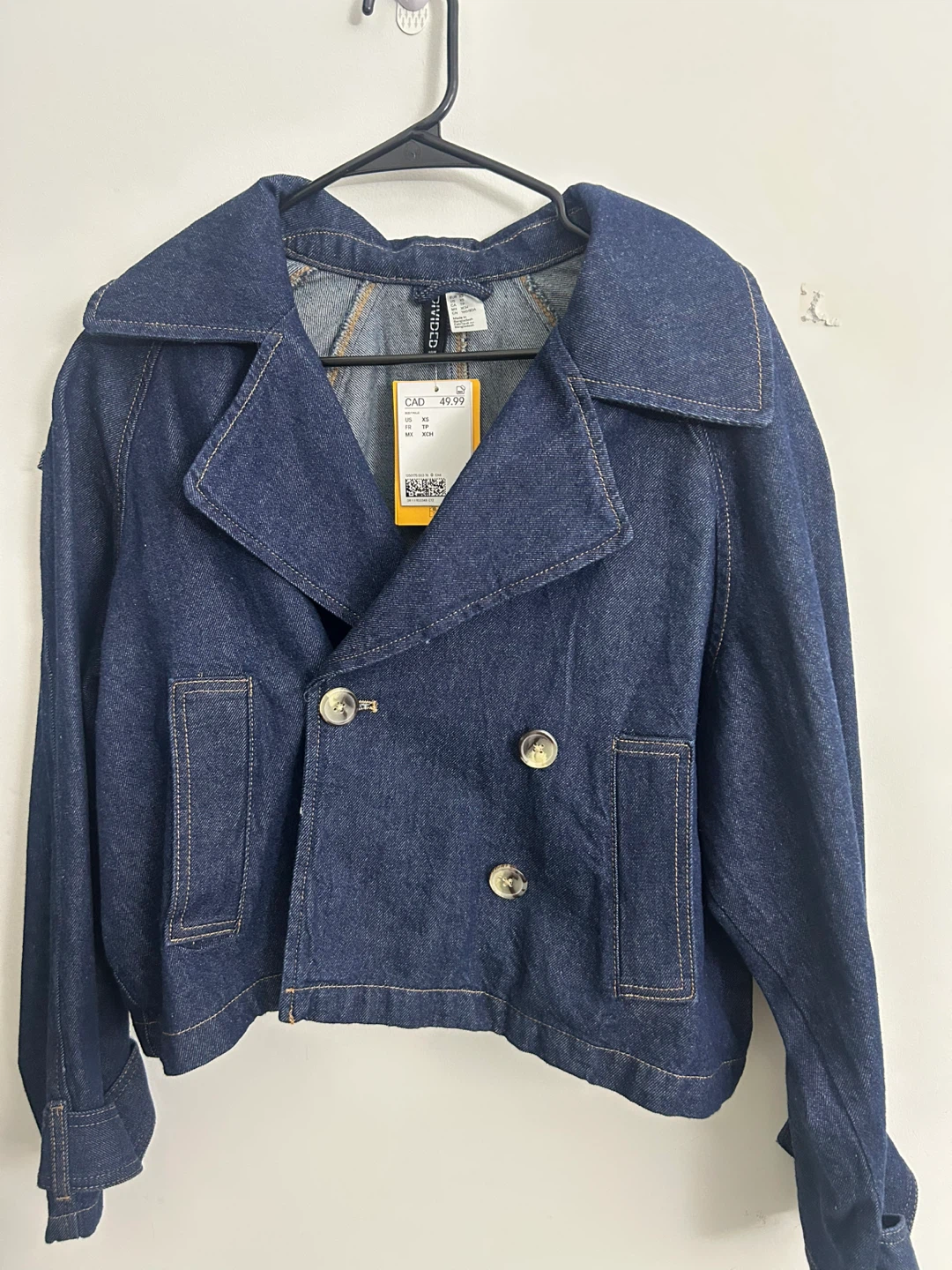 H&M Divided Cropped Denim Jacket - (Size XS, Fits like M)