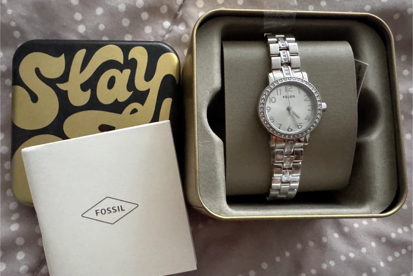 Brand New Fossil Women's Watch with Rhinestone Bezel