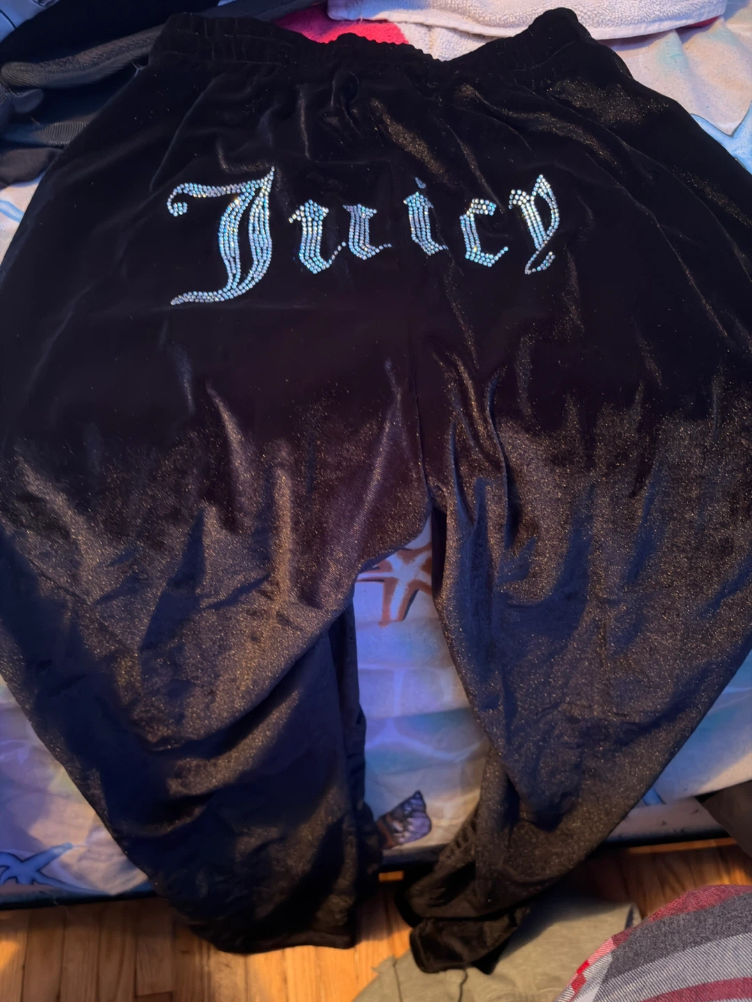 Juicy Couture Velour Track Pants Black - photo 3