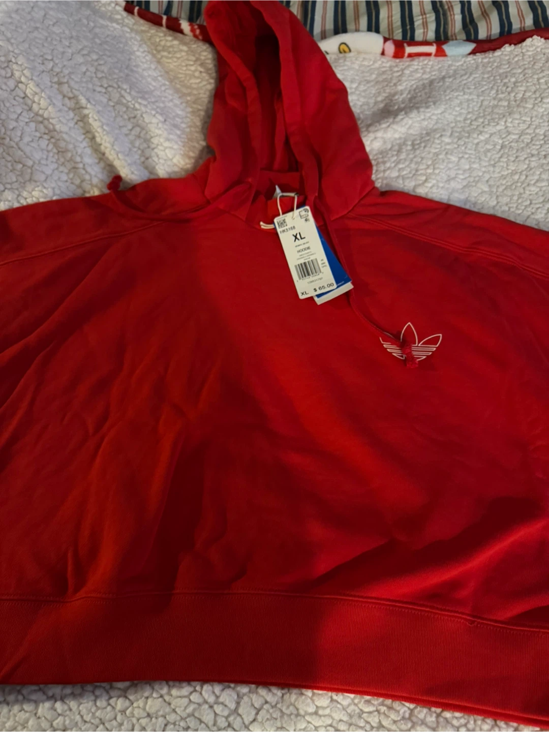 Adidas Red Trefoil Logo Hoodie XL 1X leggings set - photo 4