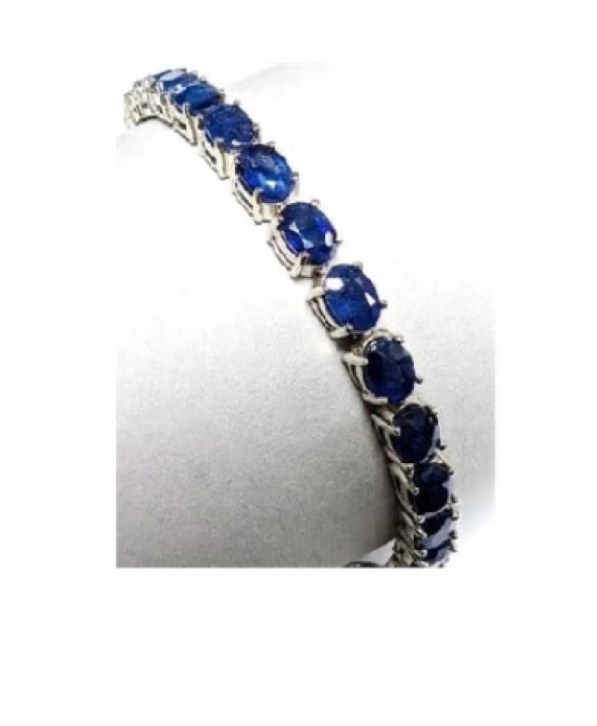Blue Sapphire Tennis Bracelet 7.5"