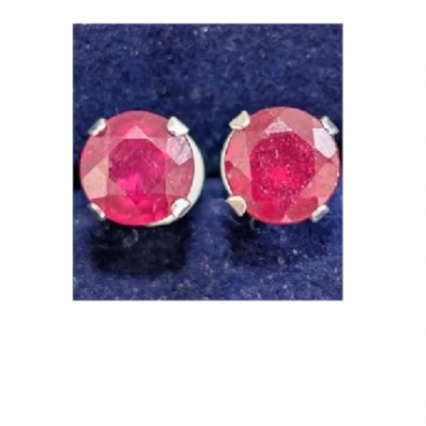10K Gold Ruby Stud Earrings