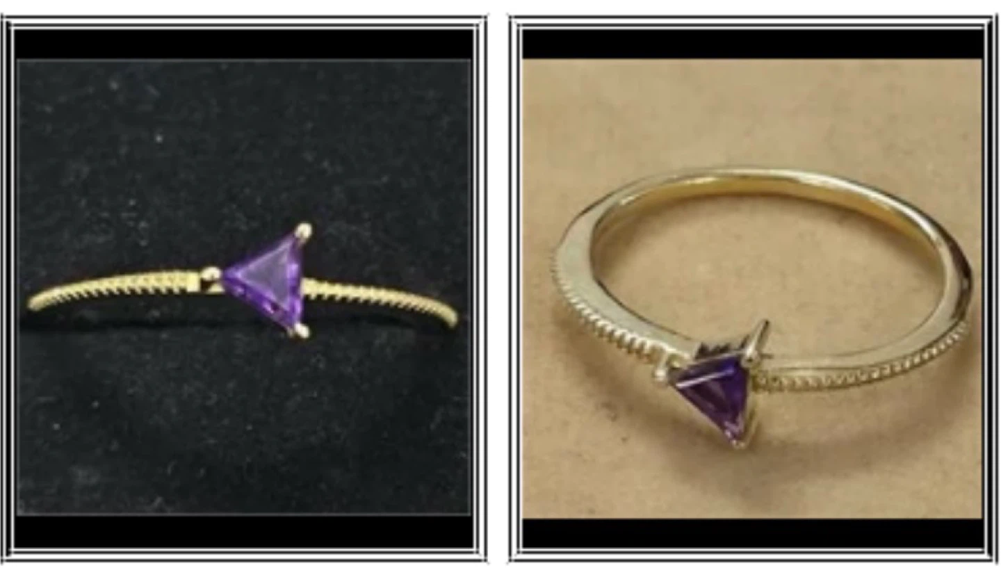 Sterling Silver Amethyst Ring - Size 8 - photo 2