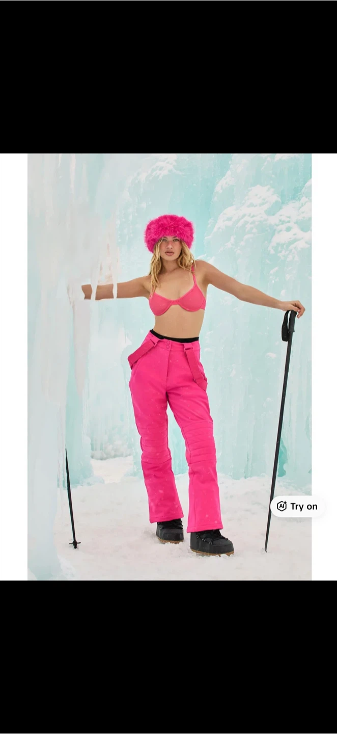 Pink Ski Pants with Suspenders - photo 3