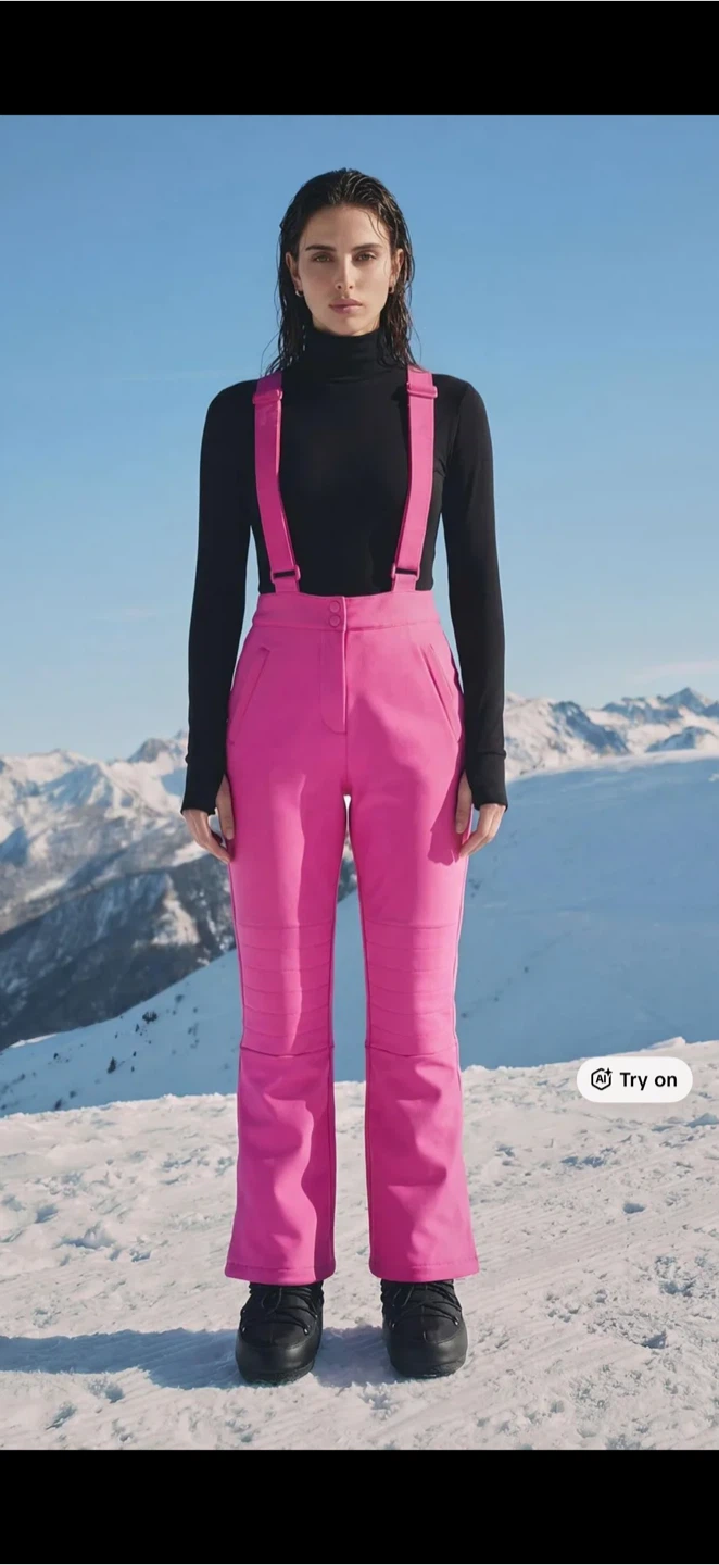 Pink Ski Pants with Suspenders - photo 2