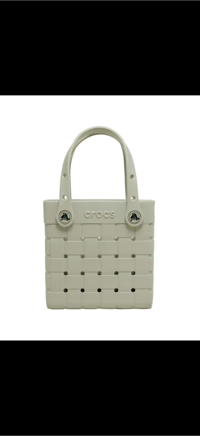 Crocs Classic Small Woven Tote Bag, Personalize with Jibbitz
