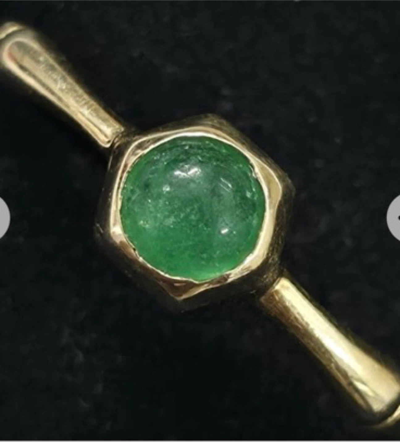 Gold-Plated Sterling Silver Emerald Ring - Size 9