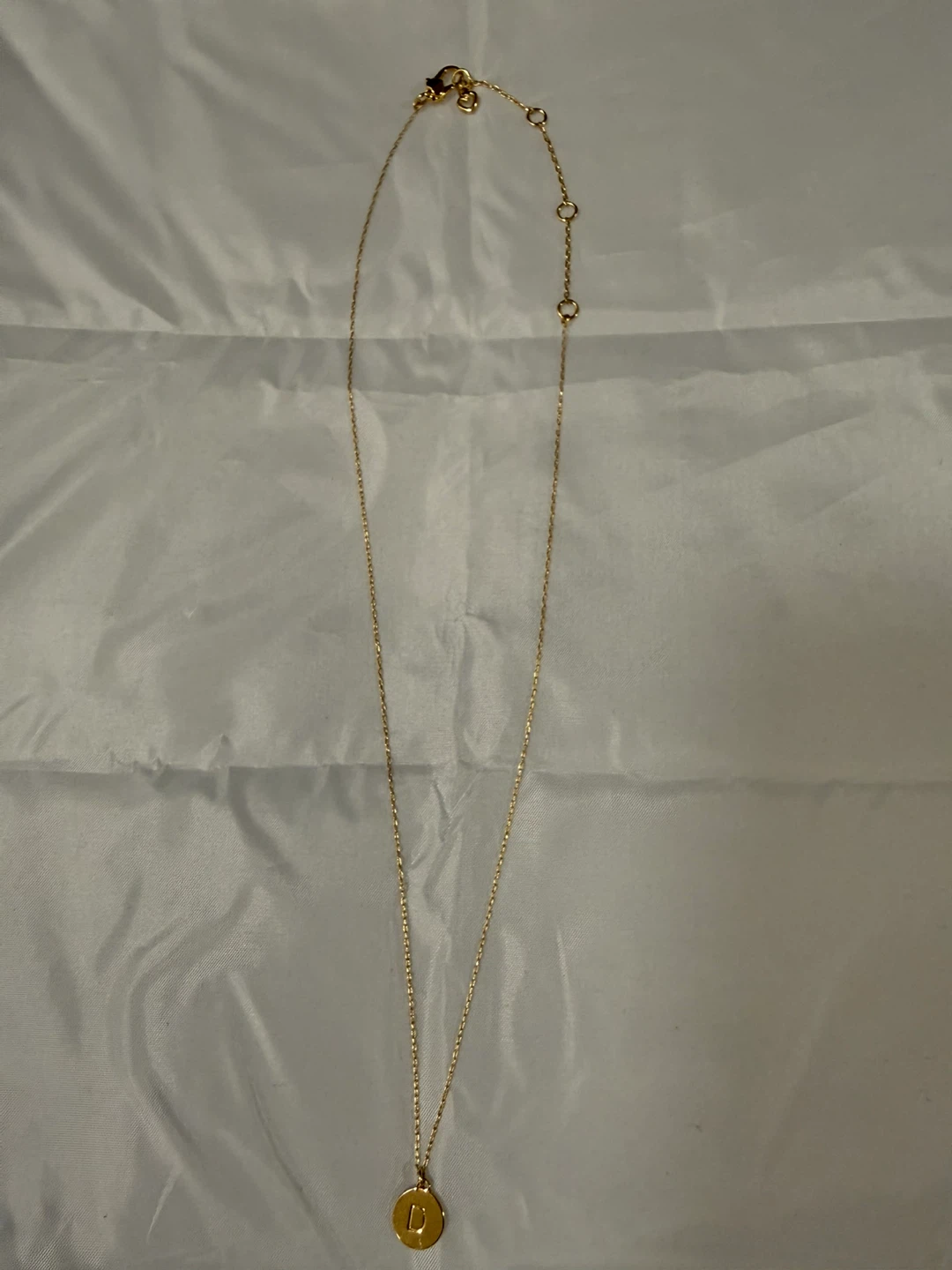 Gold Chain Necklace with "D" Pendant