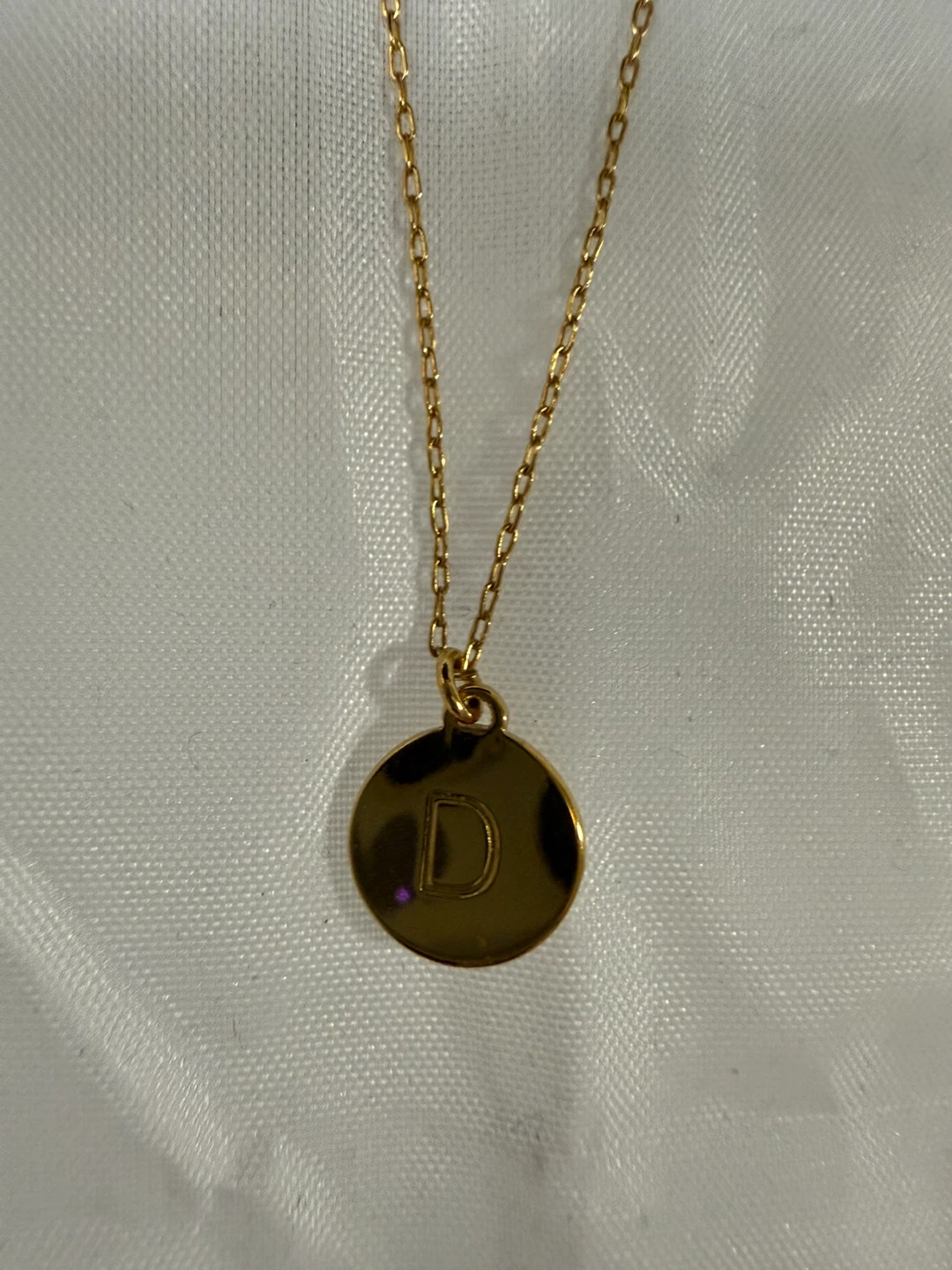 Gold Chain Necklace with "D" Pendant - photo 2