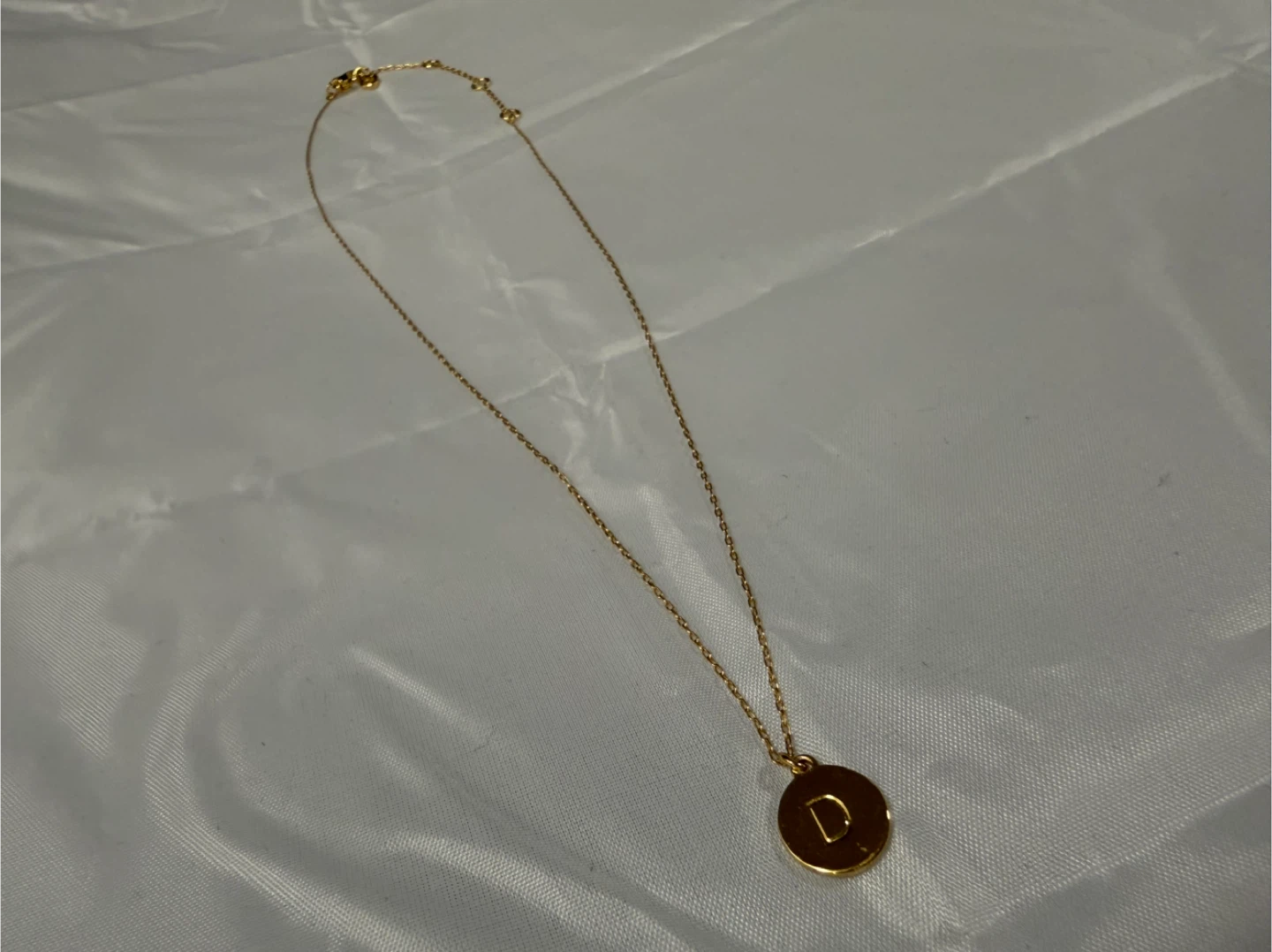 Gold Chain Necklace with "D" Pendant - photo 4