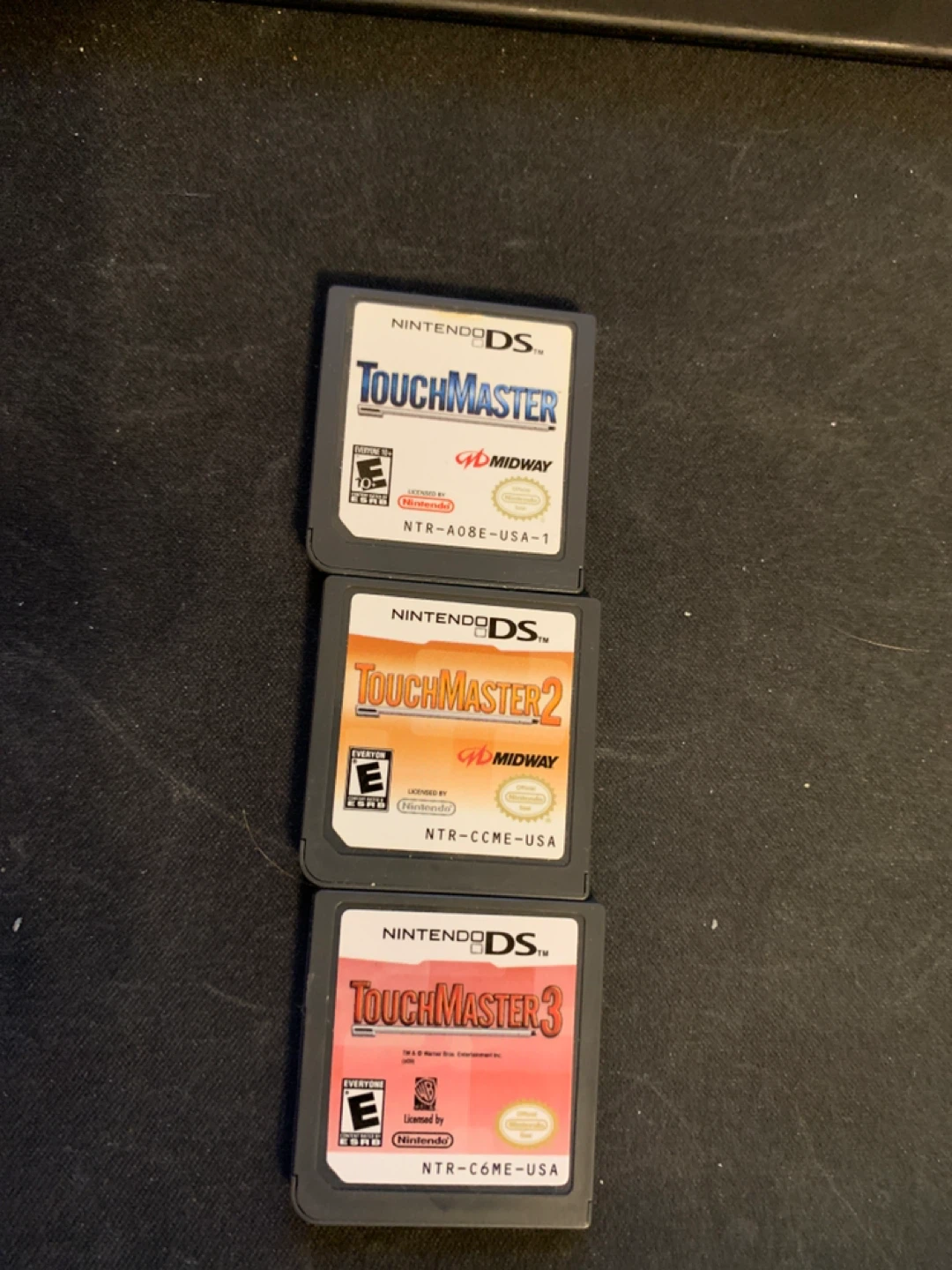 Nintendo DS TouchMaster 1, 2, & 3 Game Cartridges