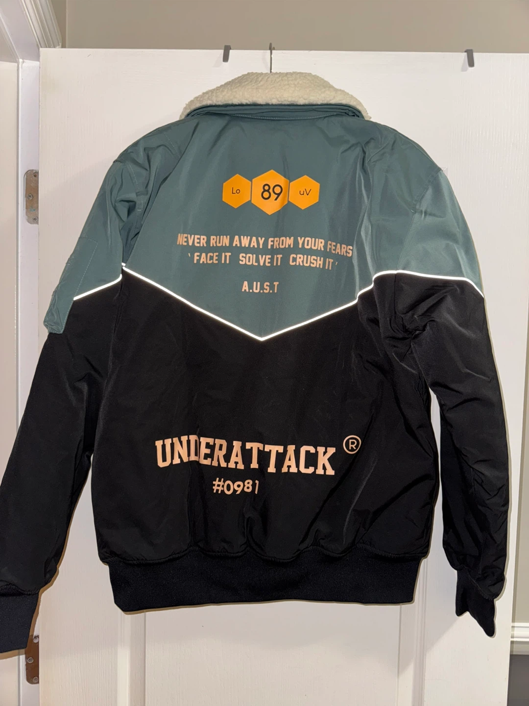 Bomber Jacket with Sherpa Collar - photo 2