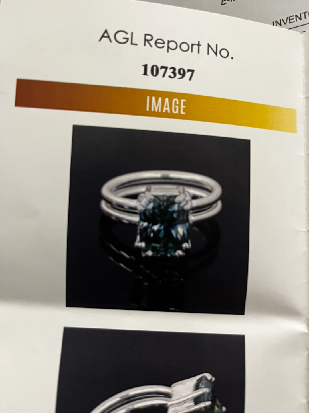 Moissanite Fancy Blue-Green Ring Sterling Silver - photo 2