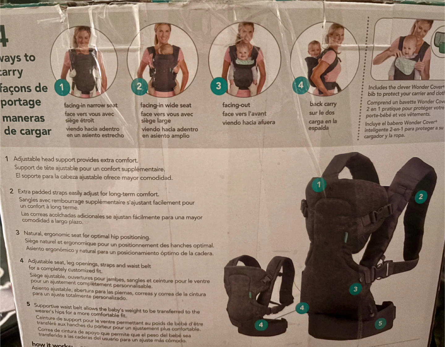 Infantino Flip 4-in-1 Convertible Baby Carrier - photo 2
