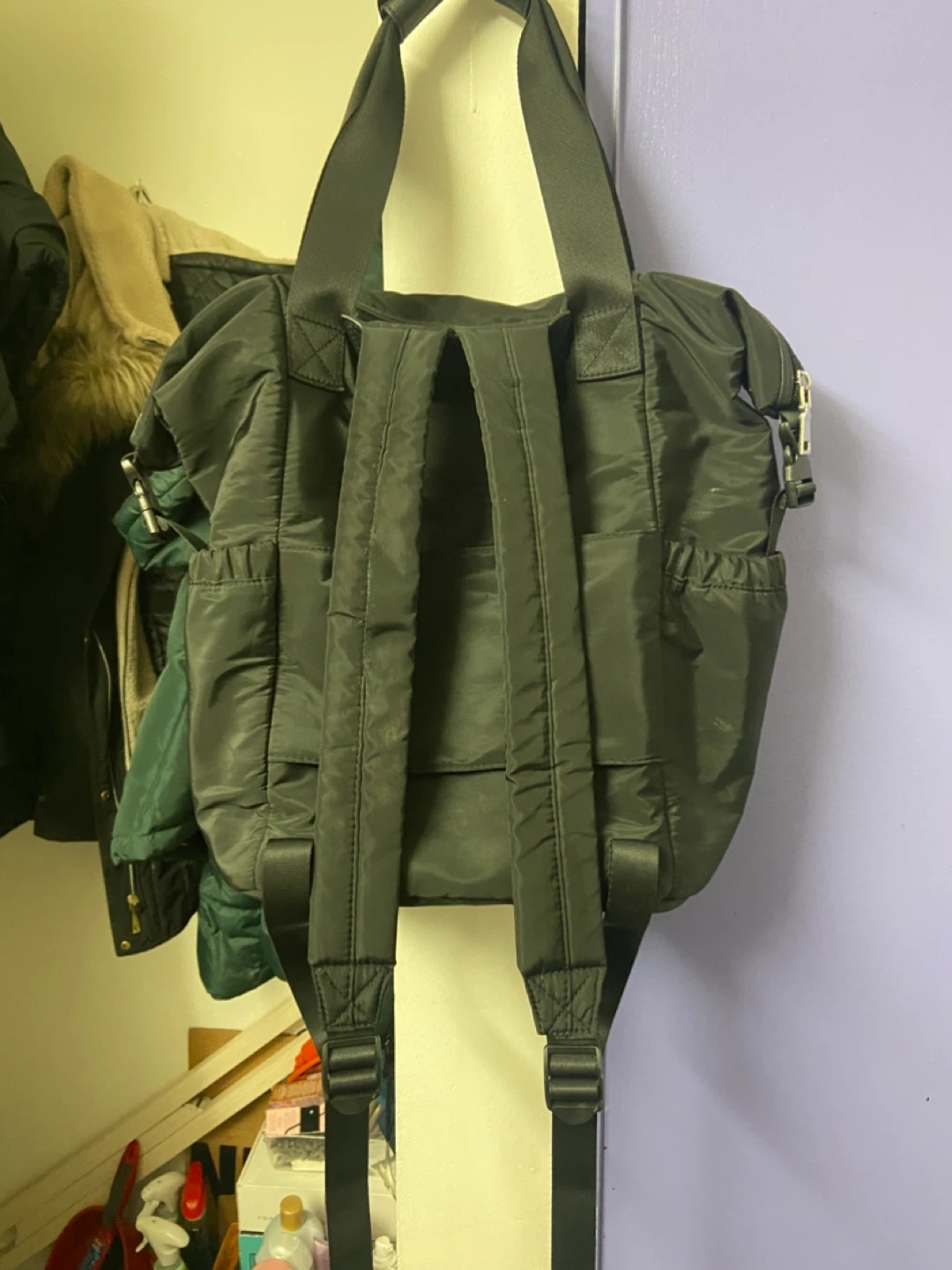 Black Nylon Backpack Tote - photo 2