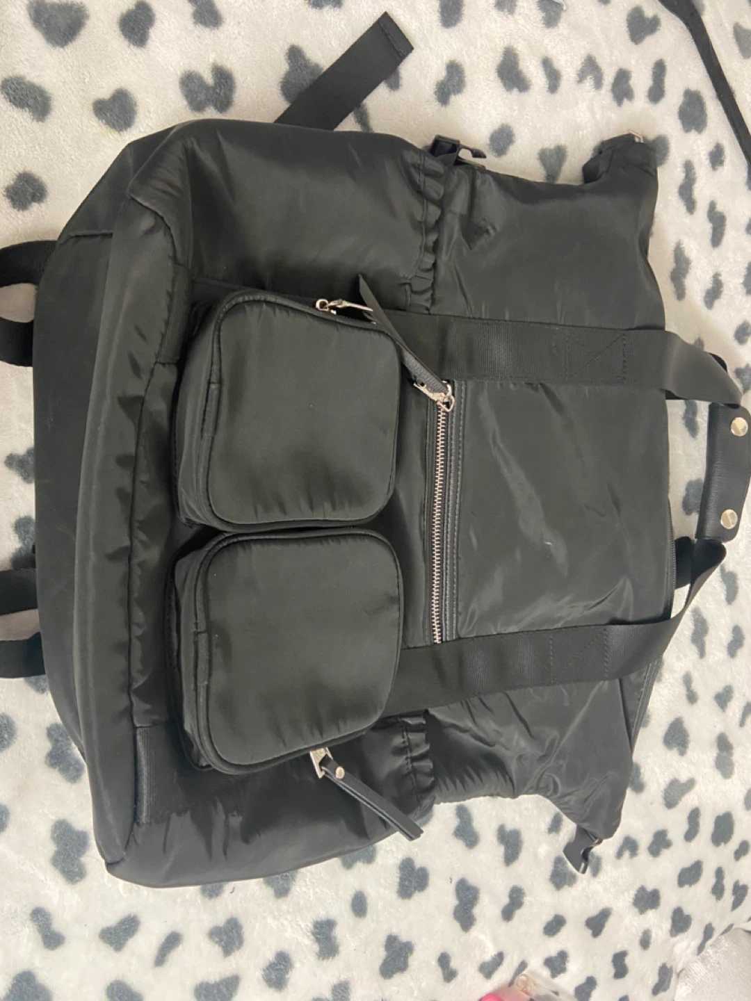 Black Nylon Backpack Tote - photo 4