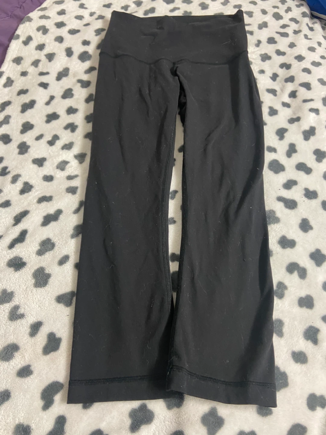Lululemon Black Crop Leggings Size 6 - photo 2