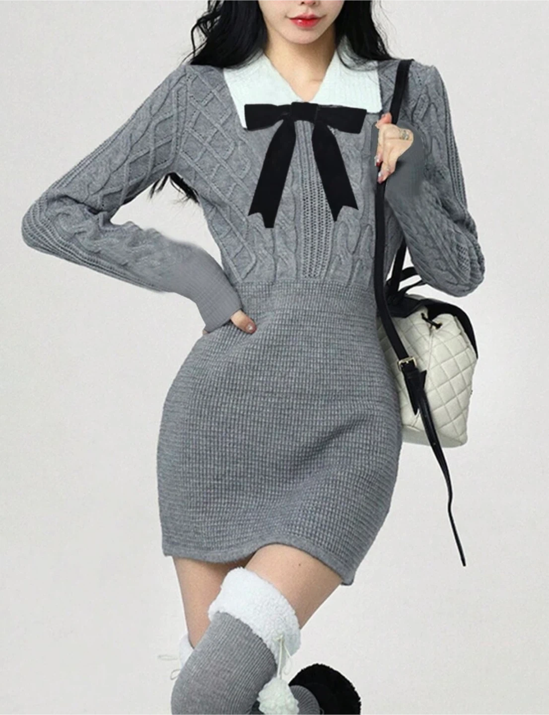 Grey Knit Dress - photo 2
