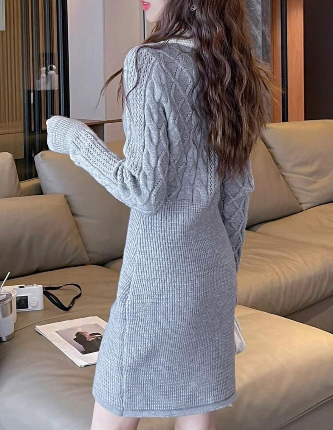 Grey Knit Dress - photo 3
