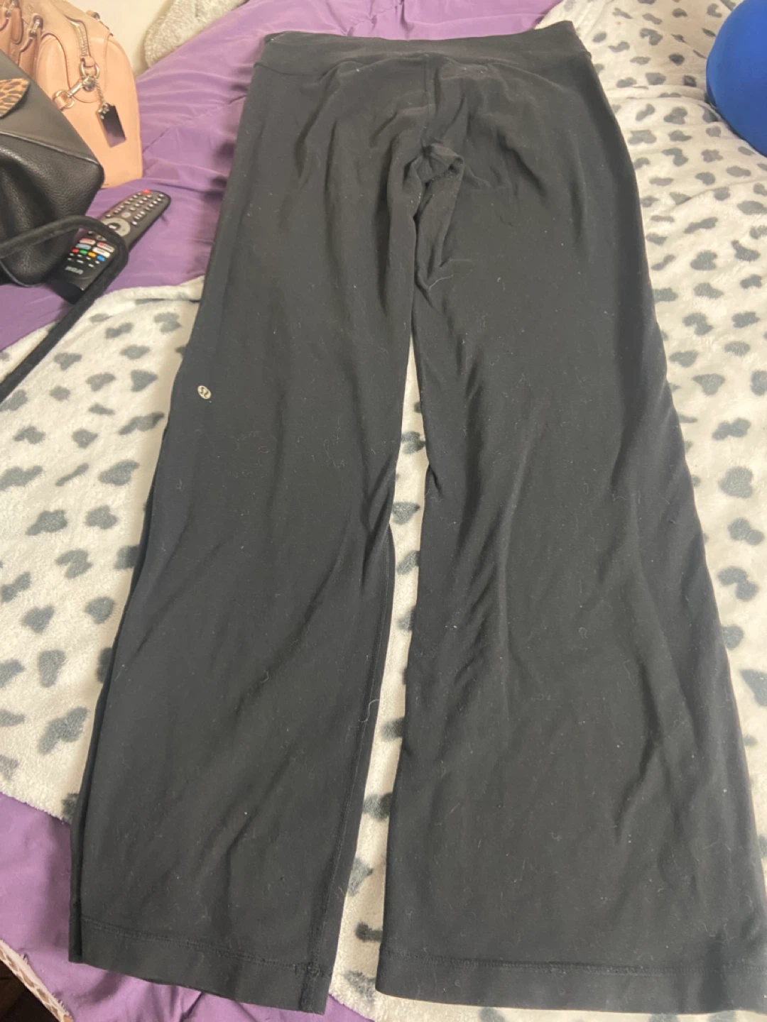 Lululemon Black Flare Yoga Pants Size 12 - photo 2