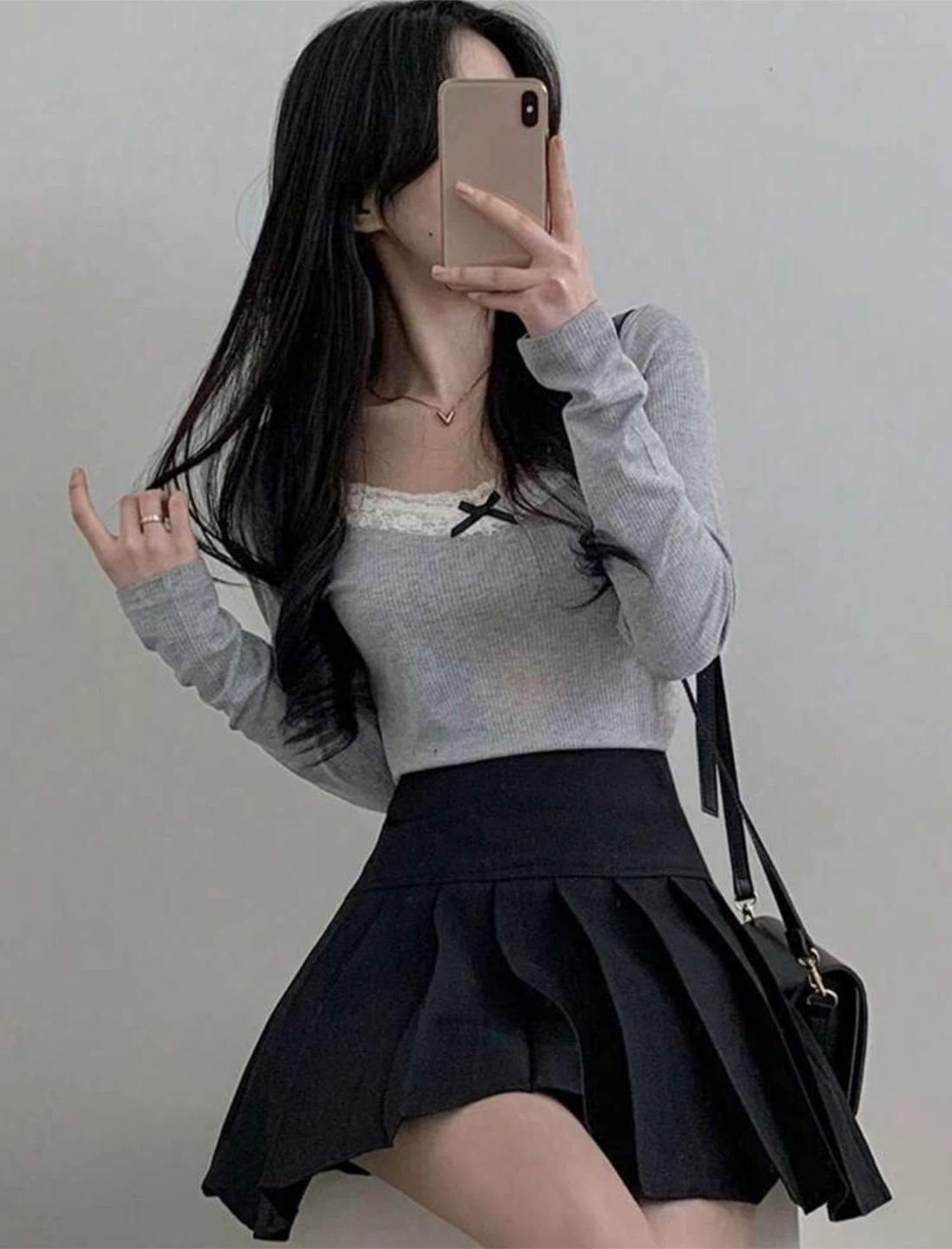 Grey Long Sleeve Top - photo 2