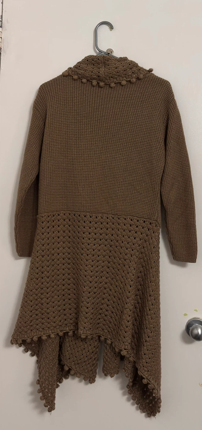 H&S Cardigan Sweater with Pom-Pom Trim - photo 2