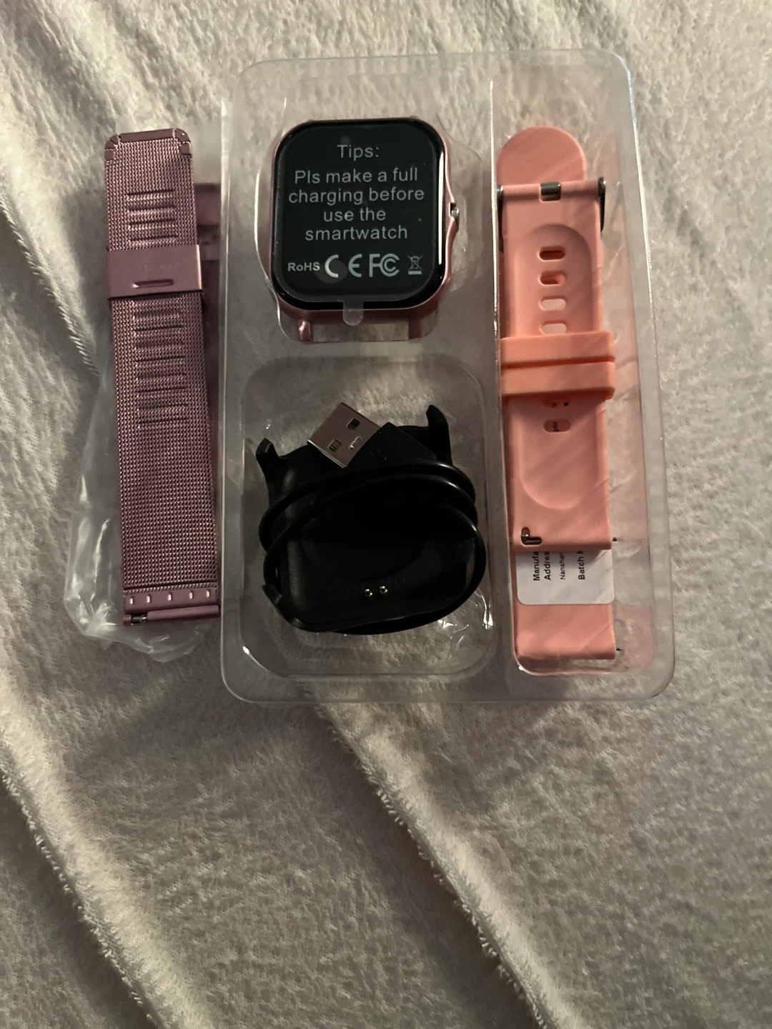 Smartwatch with Pink and Rose Gold Bands - photo 4