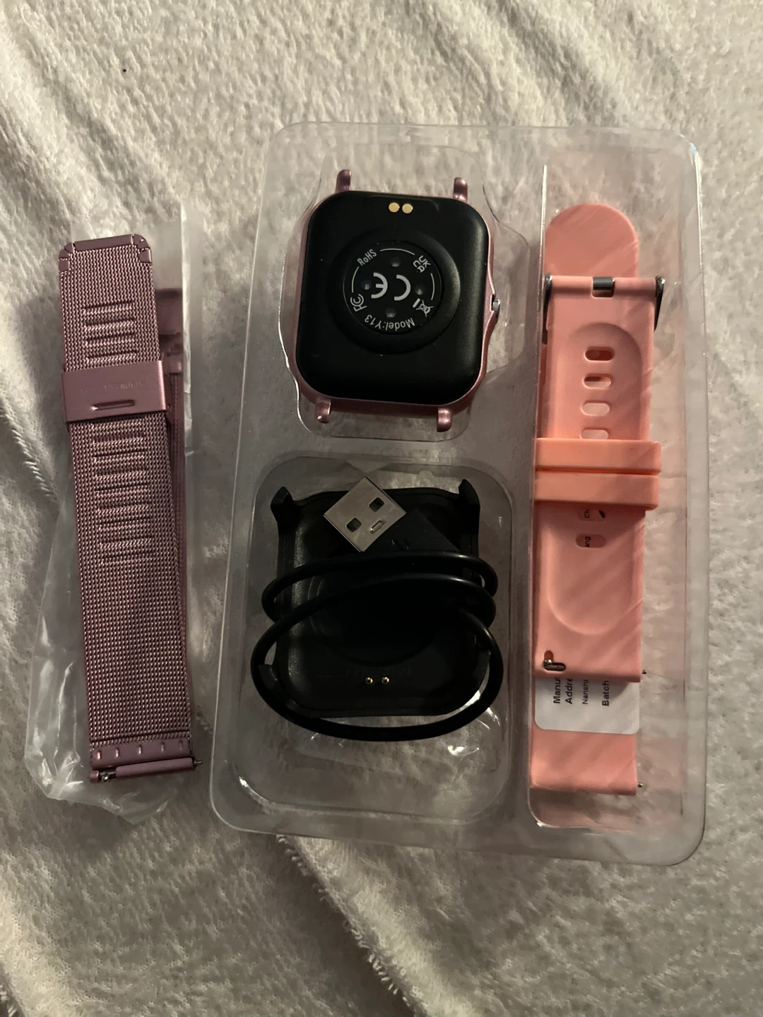 Smartwatch with Pink and Rose Gold Bands - photo 3