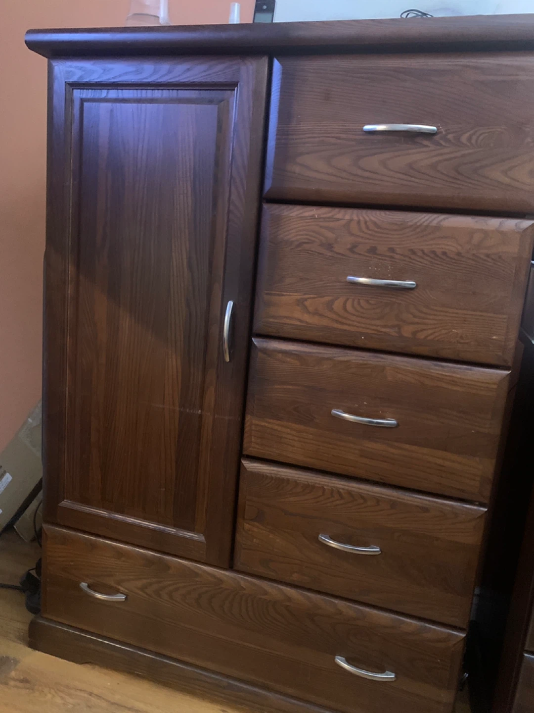 Wooden Dresser with Cabinet ,drawers, very specious - photo 2